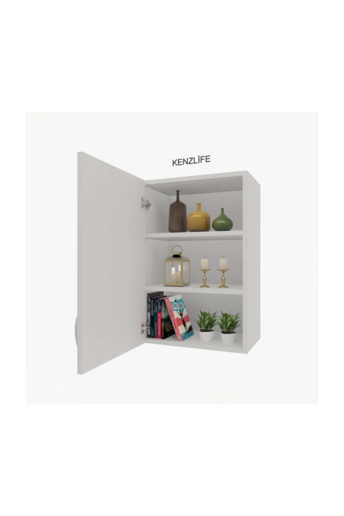 Kenzlife mutfak dolabı irem  060.060.32 byz 2 raflı kapaklı  ofis banyo kiler evrak kitaplık