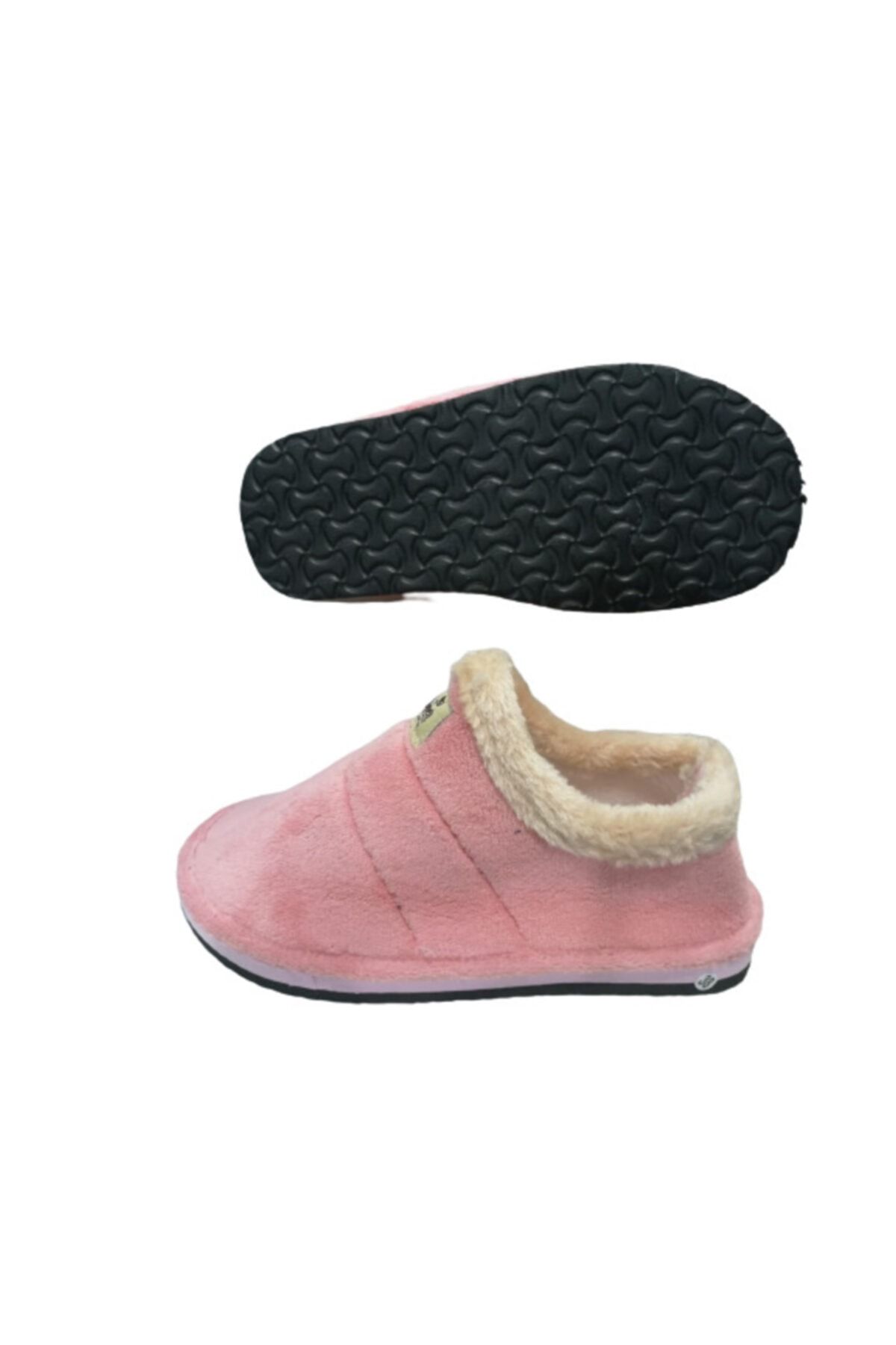 Slippers Kadın Pudra Ev İçi Peluş Panduf