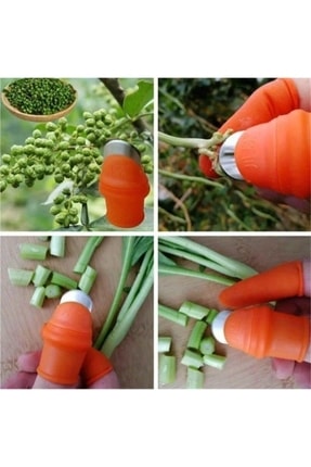 Pratik Baş Parmak Koruyucu Eldiven Sebze Meyve Soyucu Kesme Ayıklayıcı Silikon Aparat Image 4