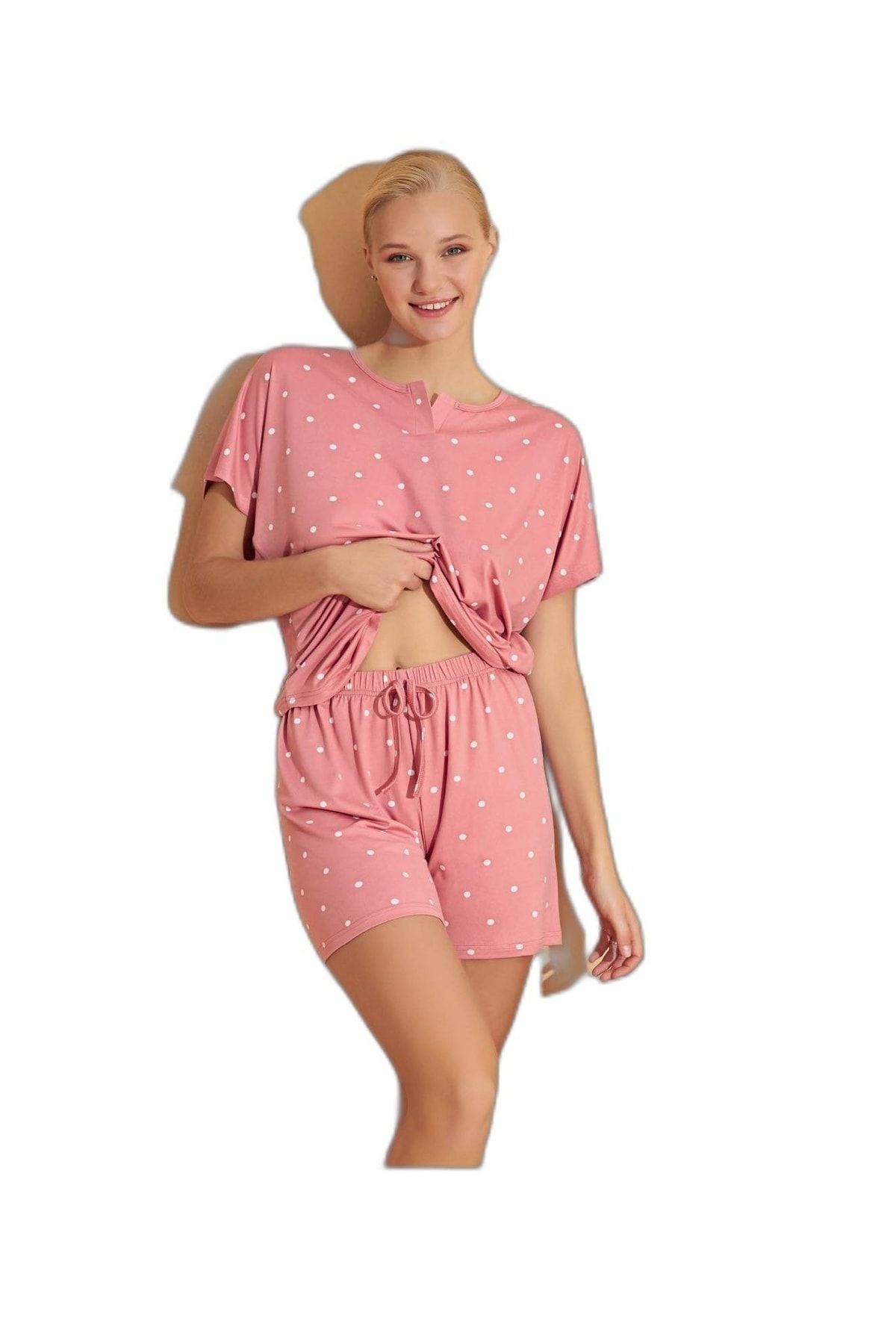 Women's Bamboo Loungewear Short Sleeve Top & Shorts Set - Small