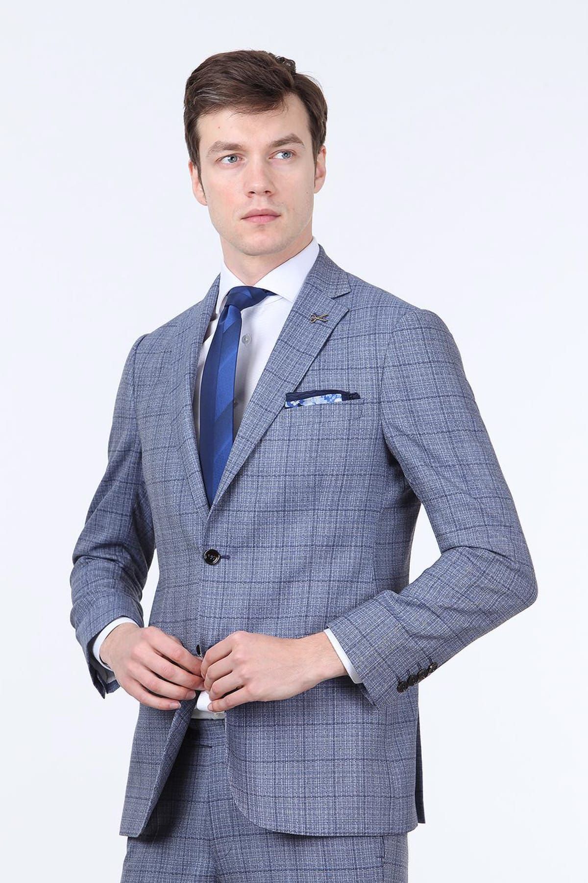 Ramsey Kareli Dokuma Takım Elbise - RP10112713