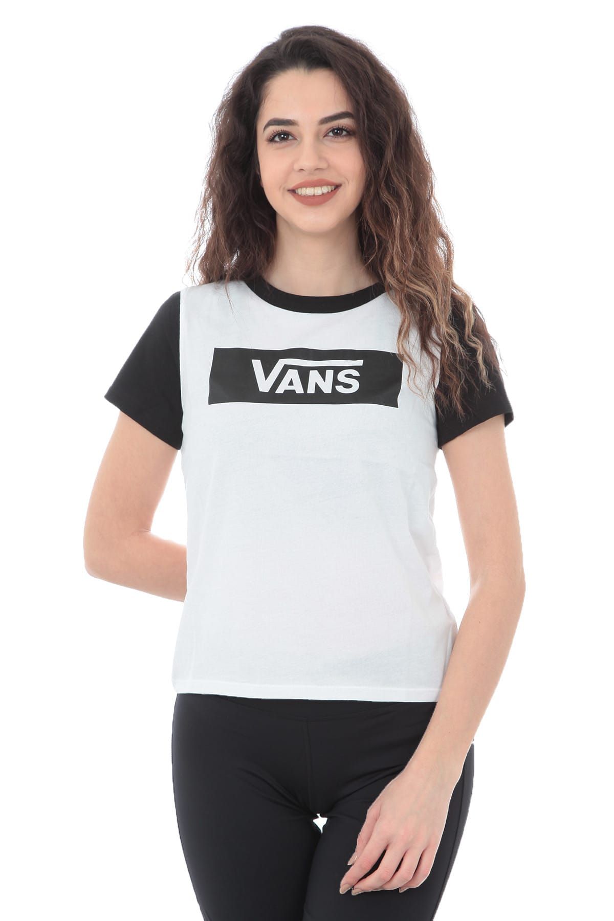 Vans V TANGLE RANGE RINGER Beyaz Kadın T-Shirt 100583397