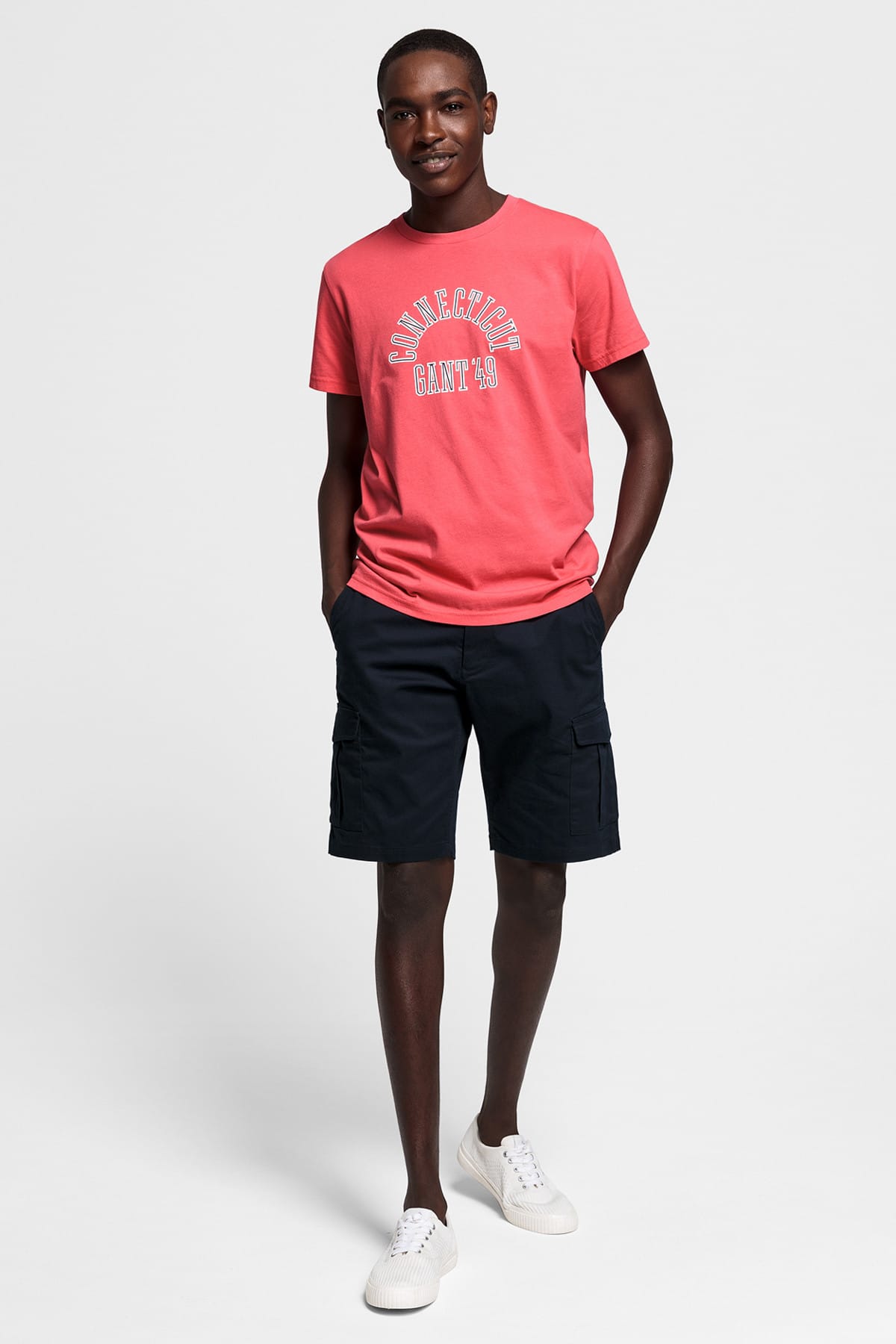 Gant Erkek Lacivert Relaxed Fit Tech Prep Kemerli Şort 205019