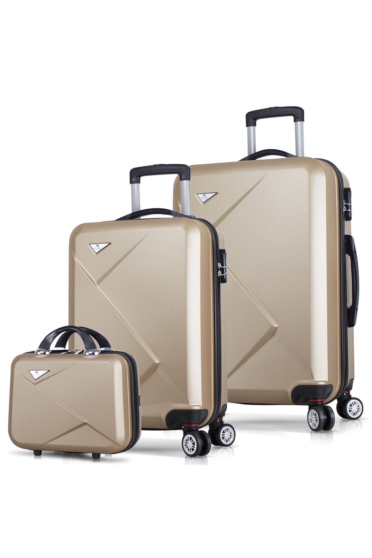 My Valice Gold Unisex 3'lü Set Kabin - Orta - Makyaj MV8350
