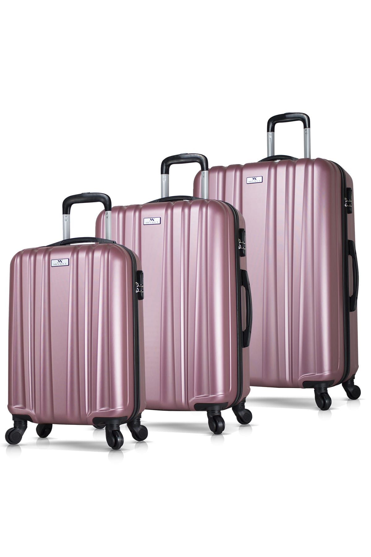 My Valice Rose Gold Unisex Expo 3'lü Set ,Kabin ,Orta ve Büyük Boy Valiz MV2847