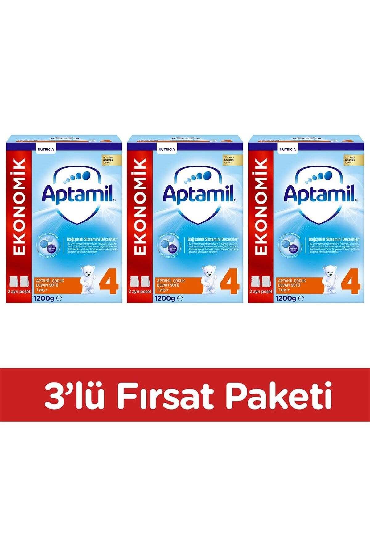 Aptamil 4 Akıllı Kutu Devam Sütü 1200 Gr 3'lü Paket