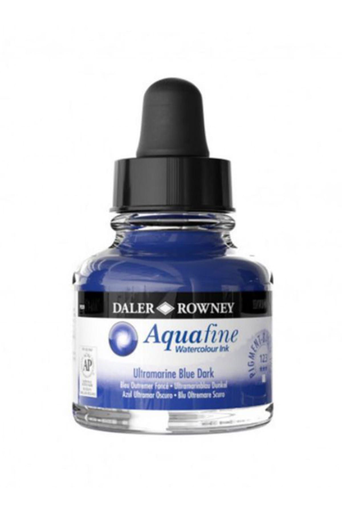 Daler Rowney DR Aquafine Watercolour İnk 29.5ml 123 Ultramarine Blue Dark