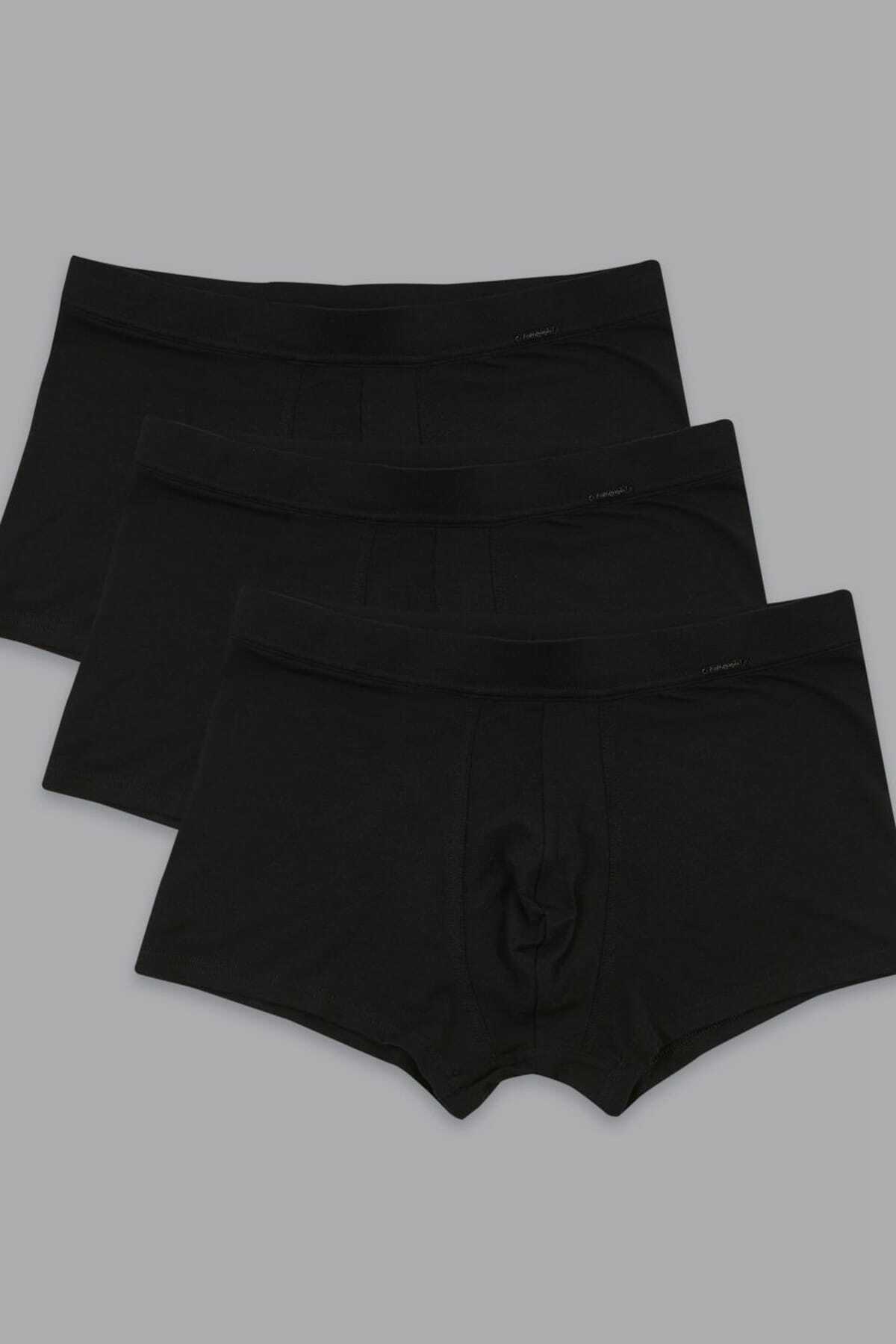 Marks & Spencer Erkek Siyah 3'lü Supima® Pamuklu Hipster Seti T14006088A