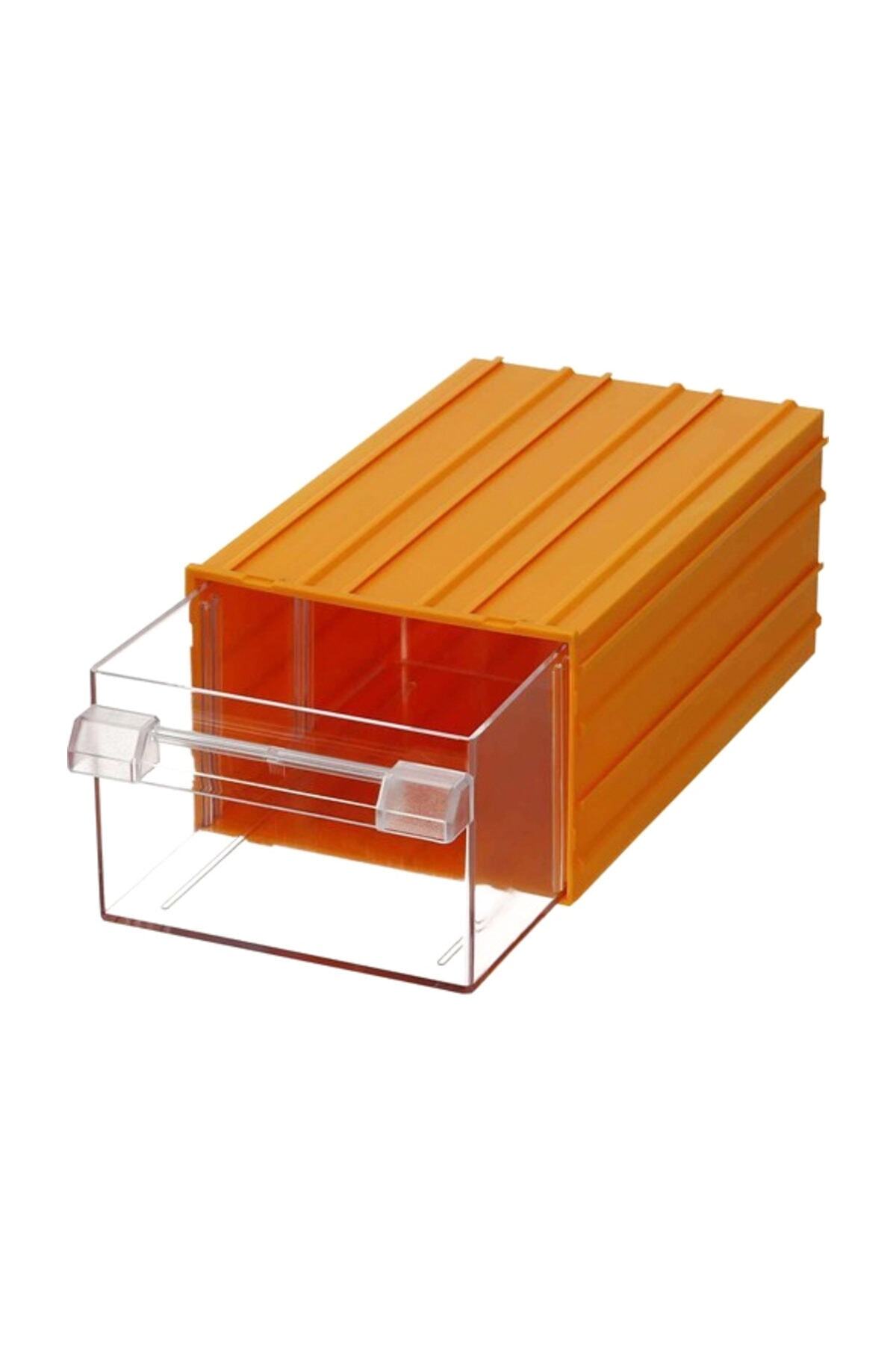 MANO K-45 Plastik Çekmeceli Kutu Sarı