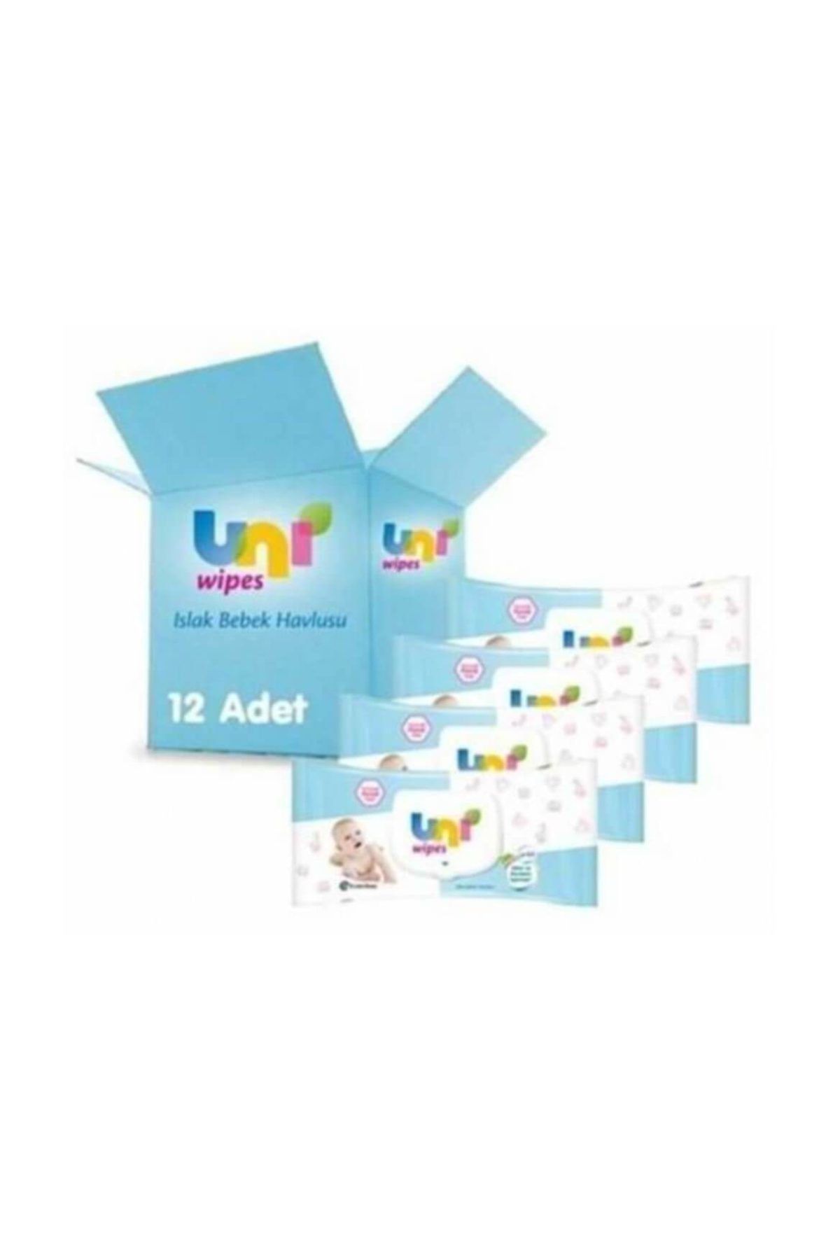 Uni Baby Islak Havlu Kapaklı 60'Lı 12 Adet 720 Yaprak