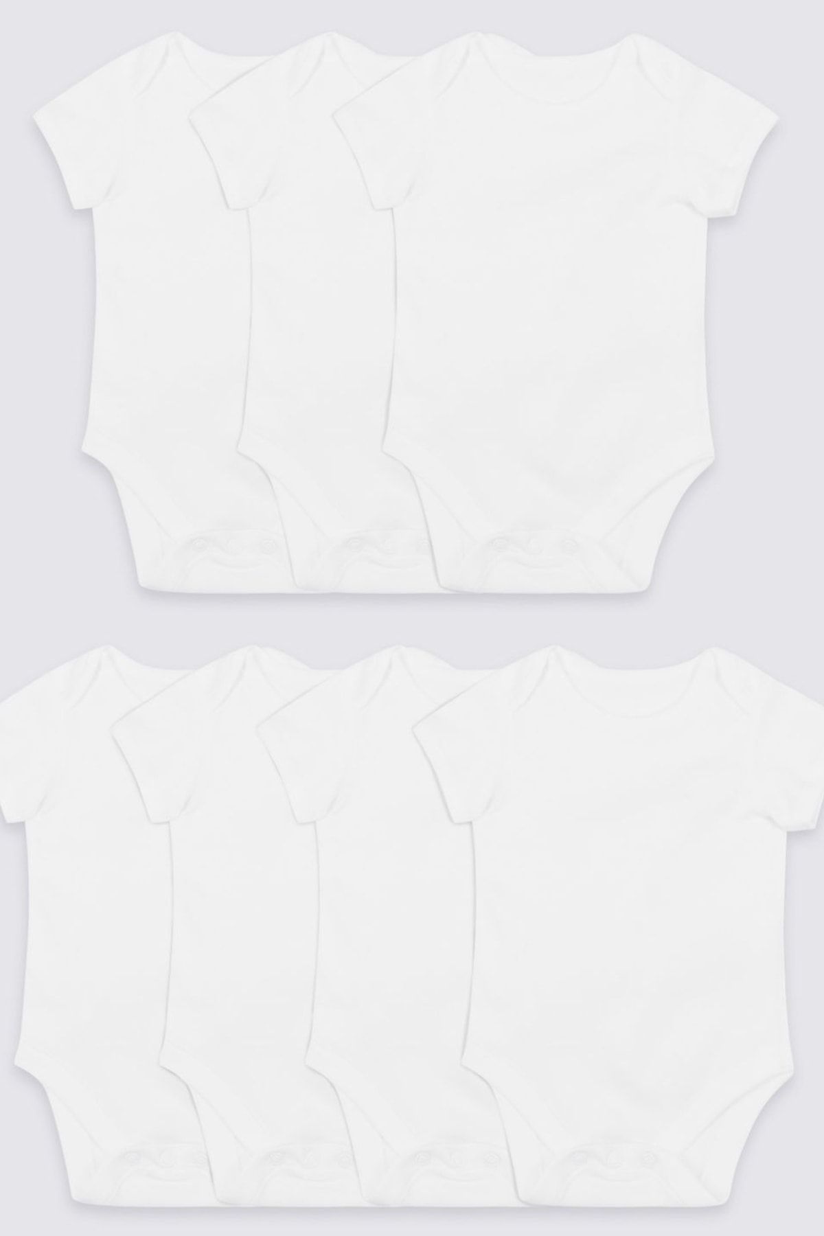 Marks & Spencer Unisex Bebek  7'li Organik Pamuklu Body Seti