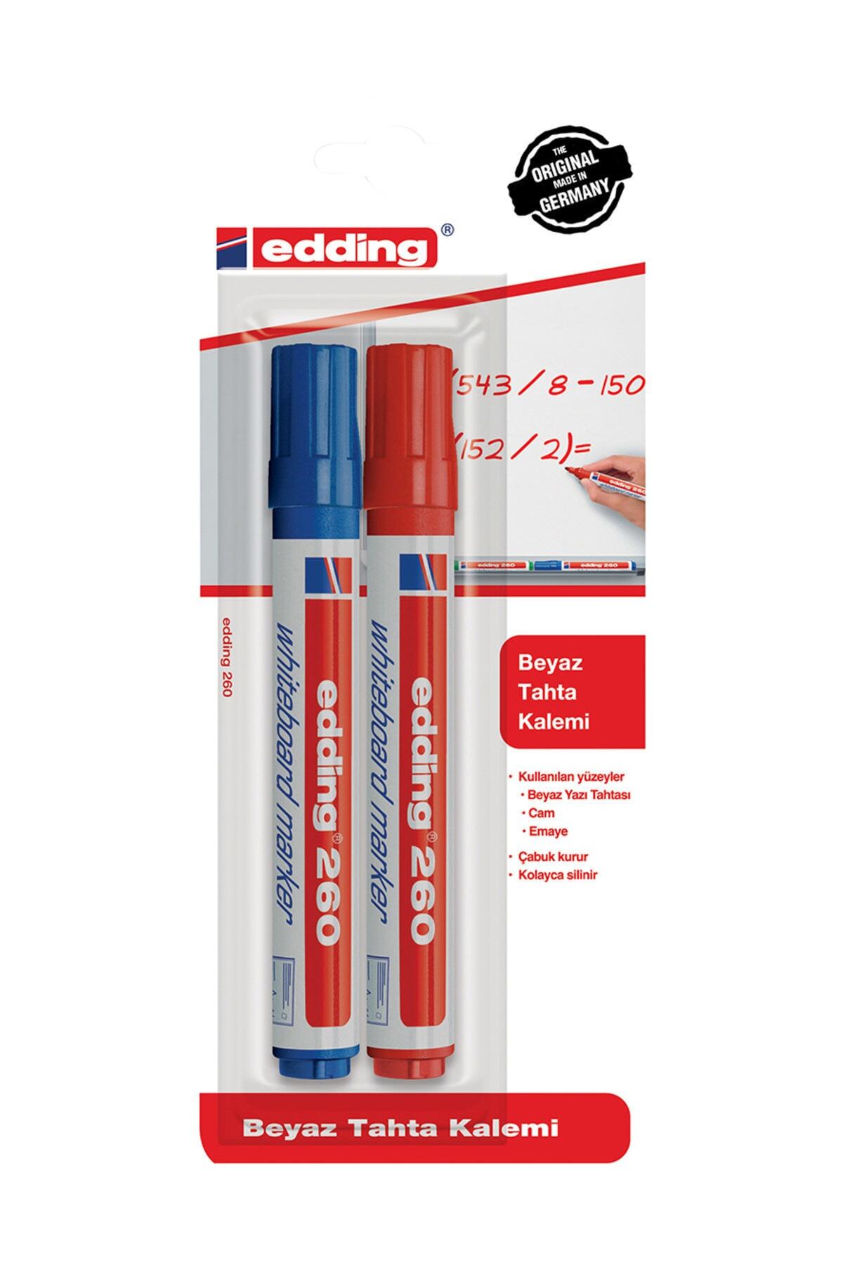 Edding Tahta Kalemi Mavi+Kırmızı