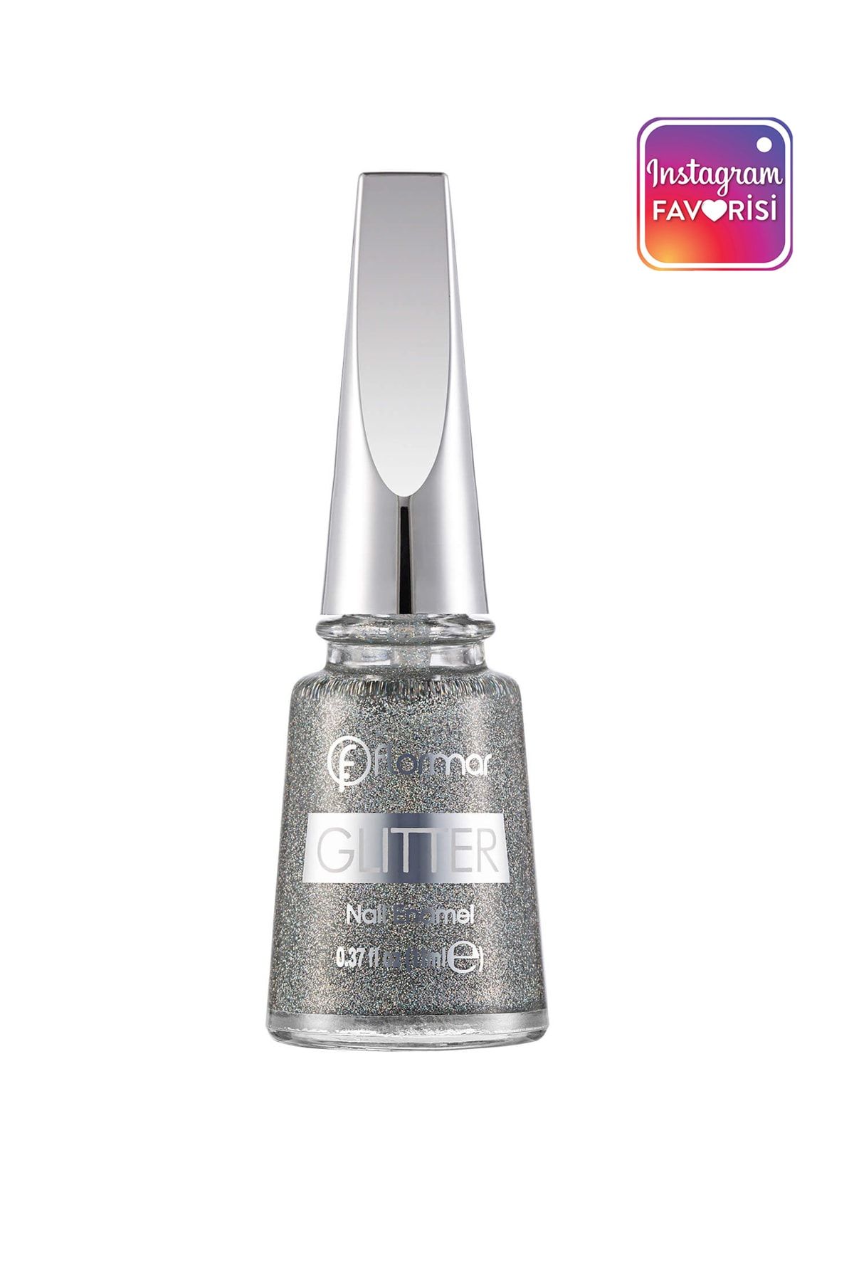 Flormar Oje - Glitter Nail Enamel L14 Red in Silver 8690604284849