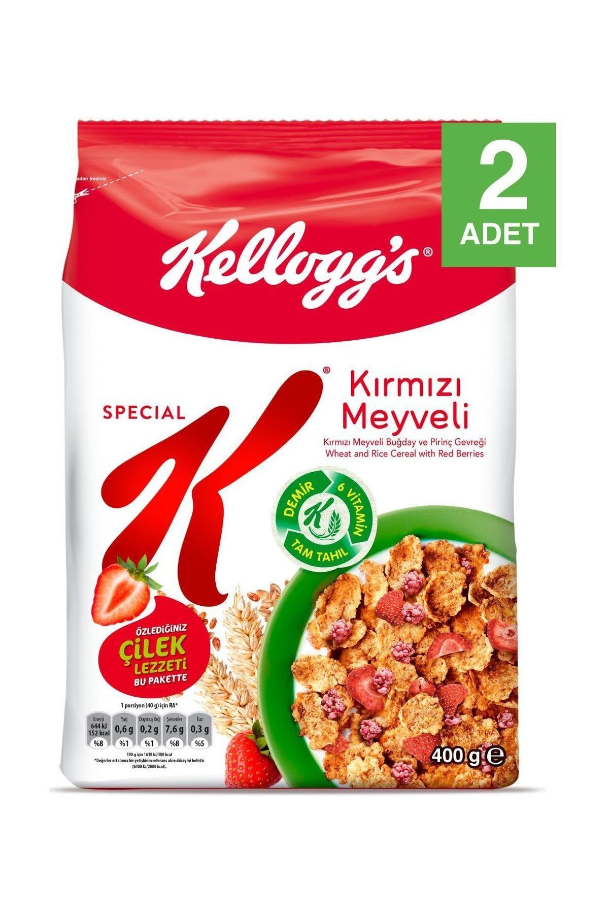 Kellogg's Special K Kırmızı Meyveli 400 gr 2 Adet