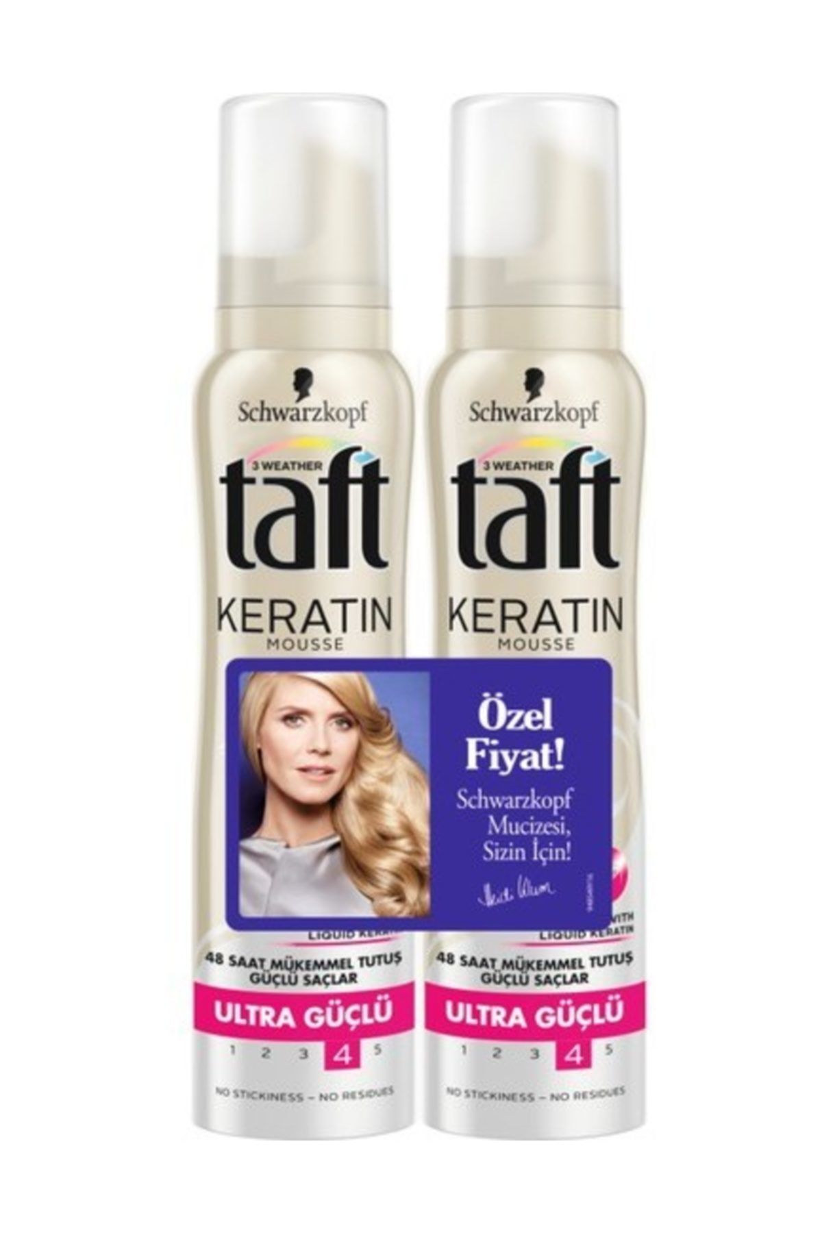 Taft Köpük Keratin 2'Li 150Ml+150Ml
