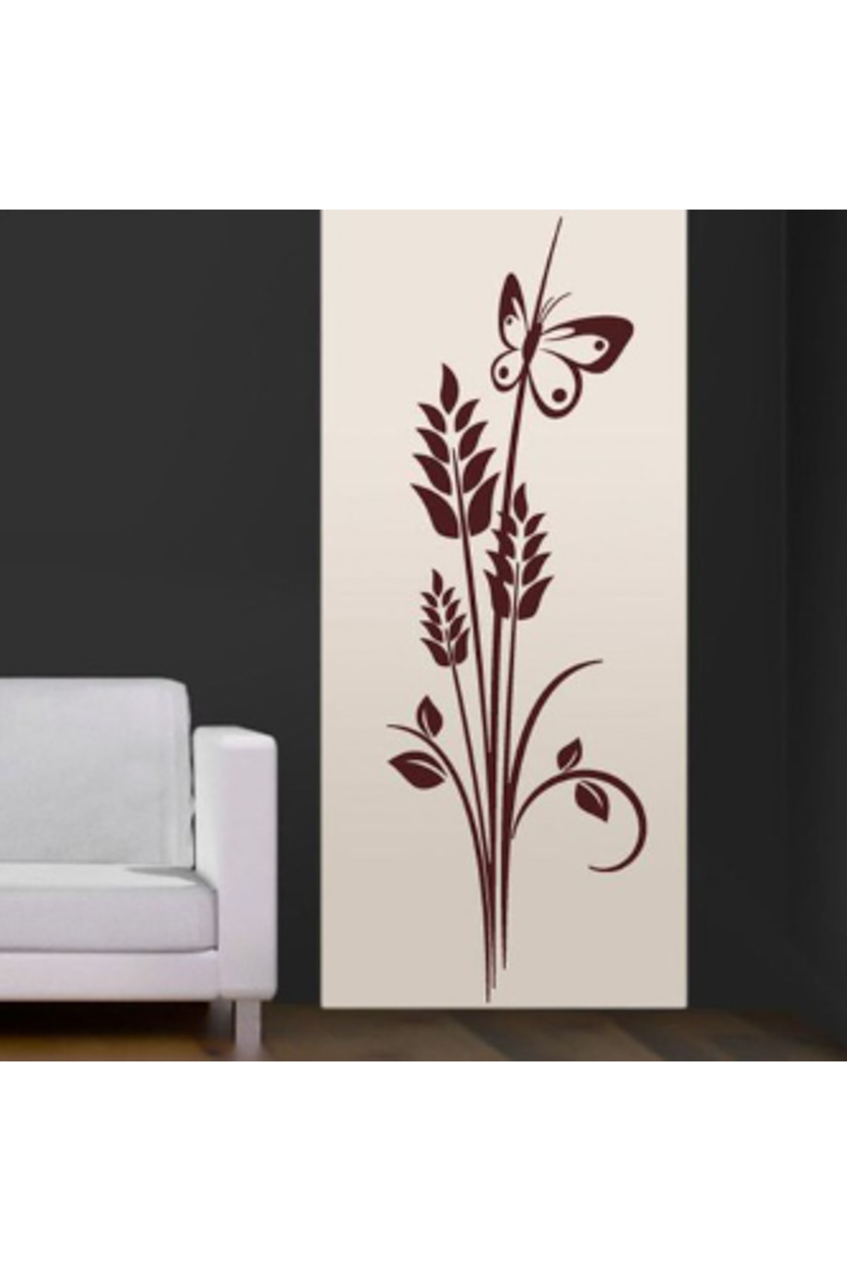 sticker sepetim uzun bitki cicek dekoratif duvar sticker fiyati yorumlari trendyol