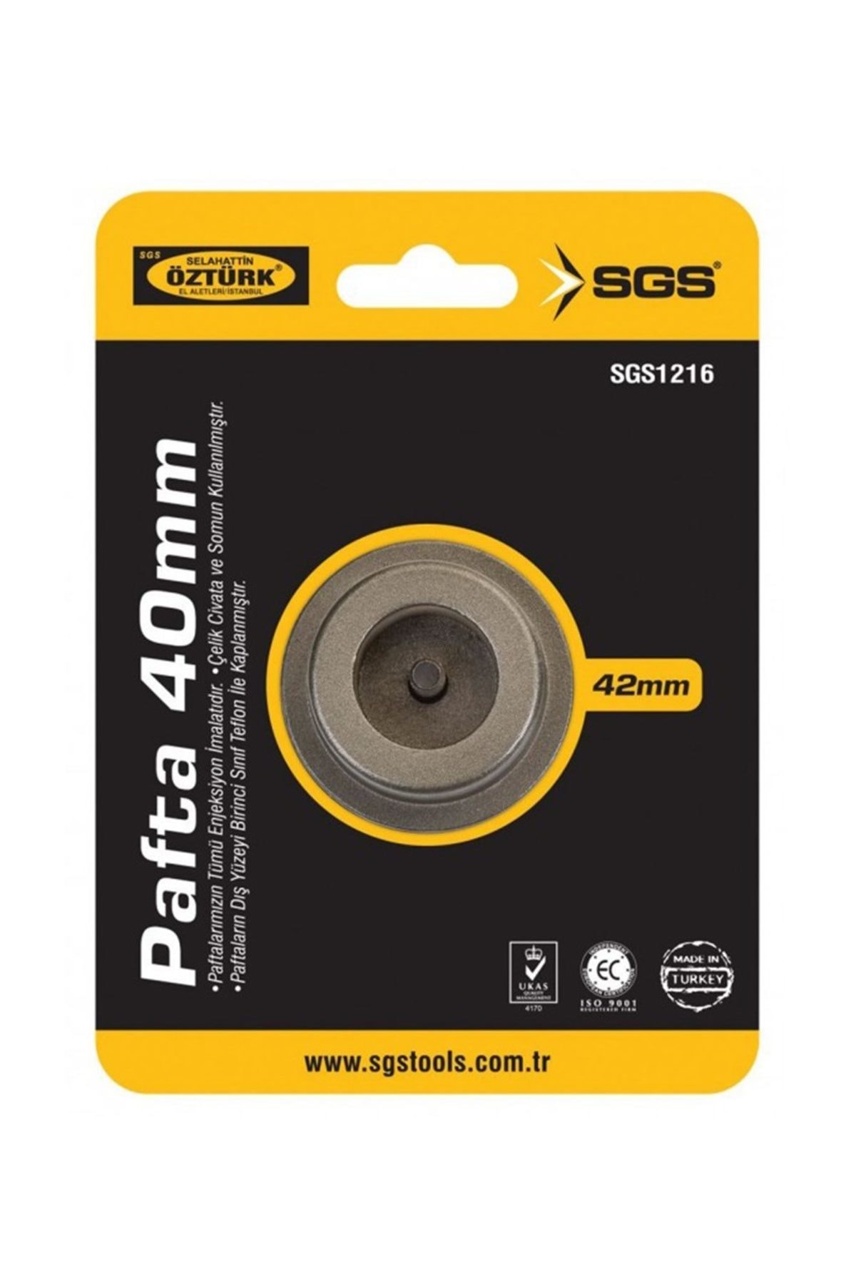 Sgs 1218 BORU KAYNAK MAKİNA PAFTASI  60MM