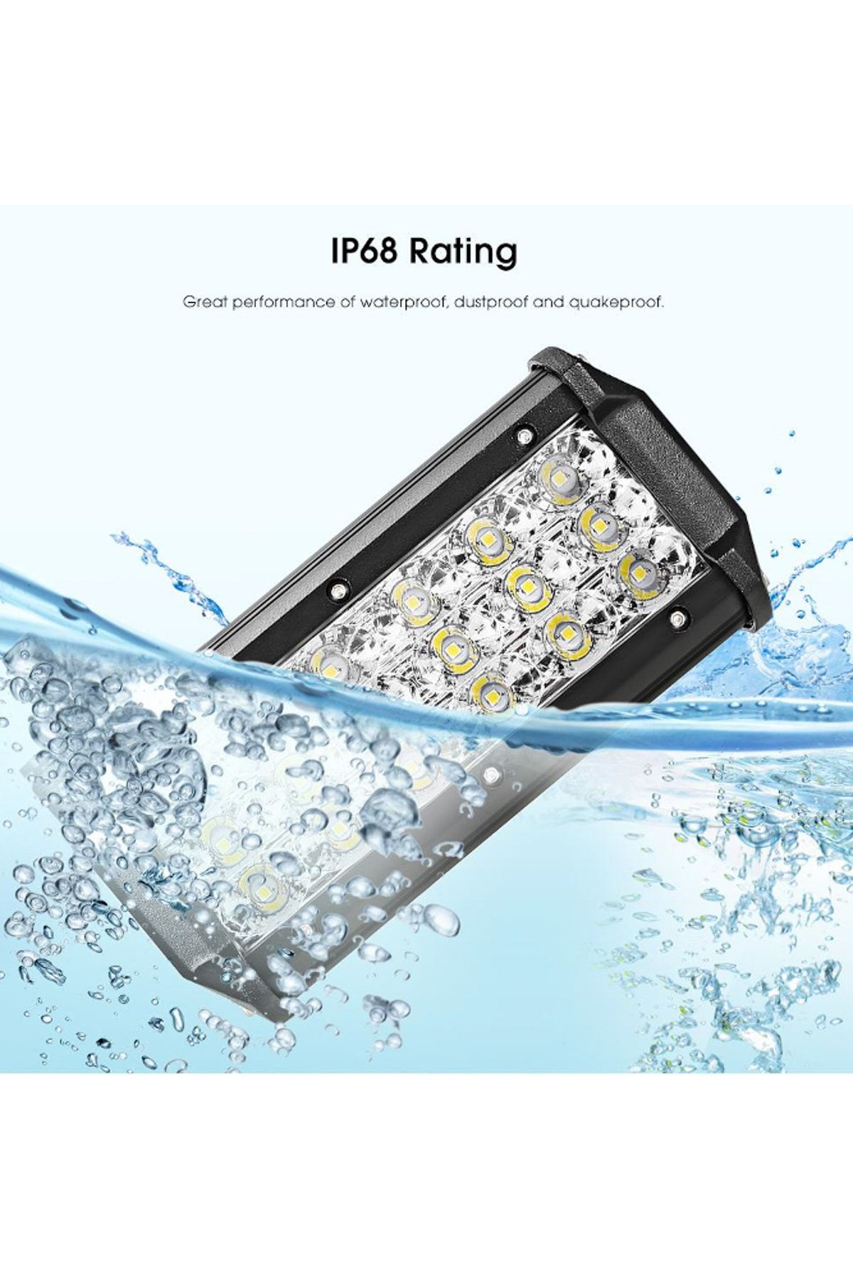 Techmaster 120w 40 Led Oval Kavisli Off Road Farı Lambası Projektör 56CM