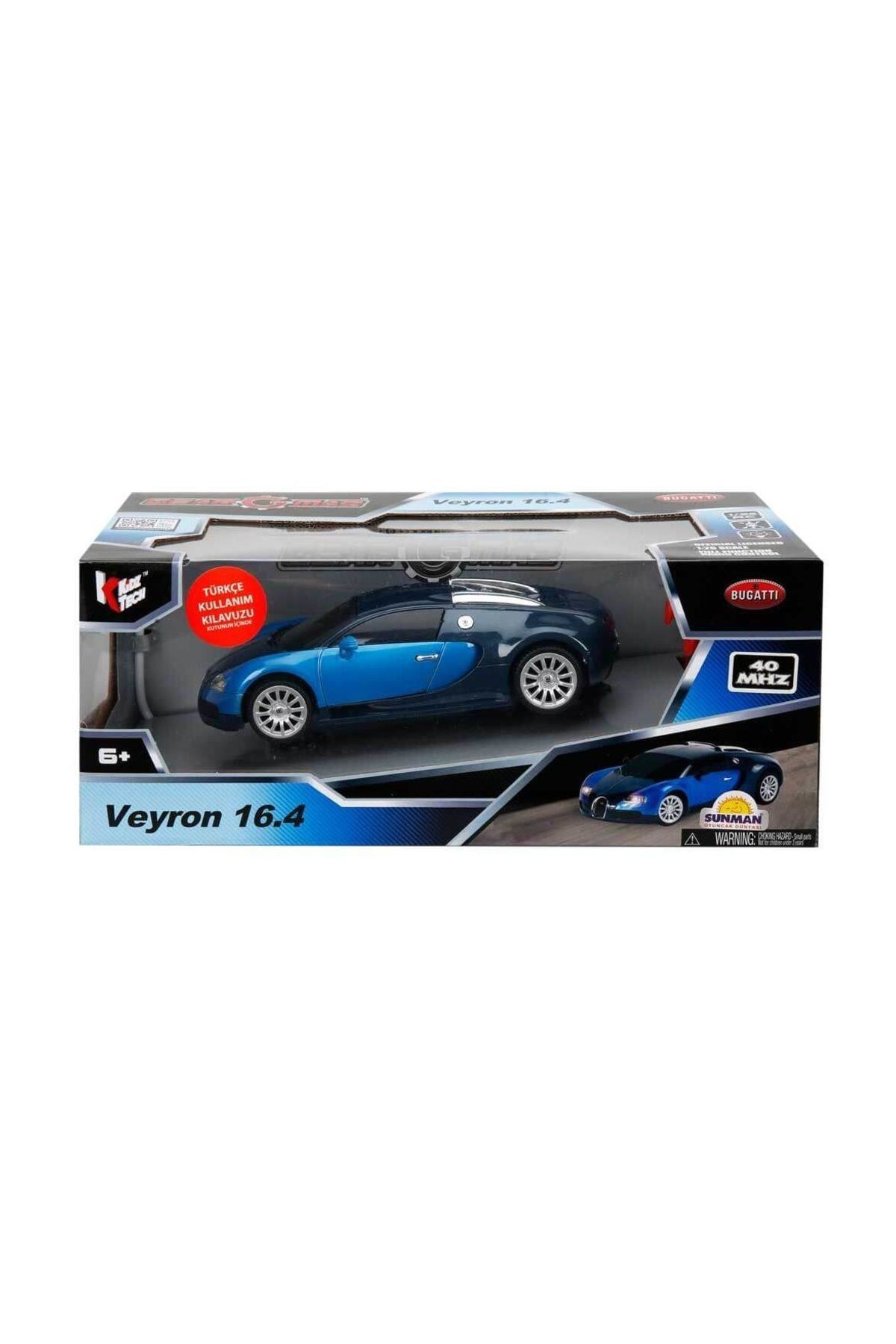 Kıdztech 1:26 Uzaktan Kumandalı Işıklı Araba - Mavi - Veyron