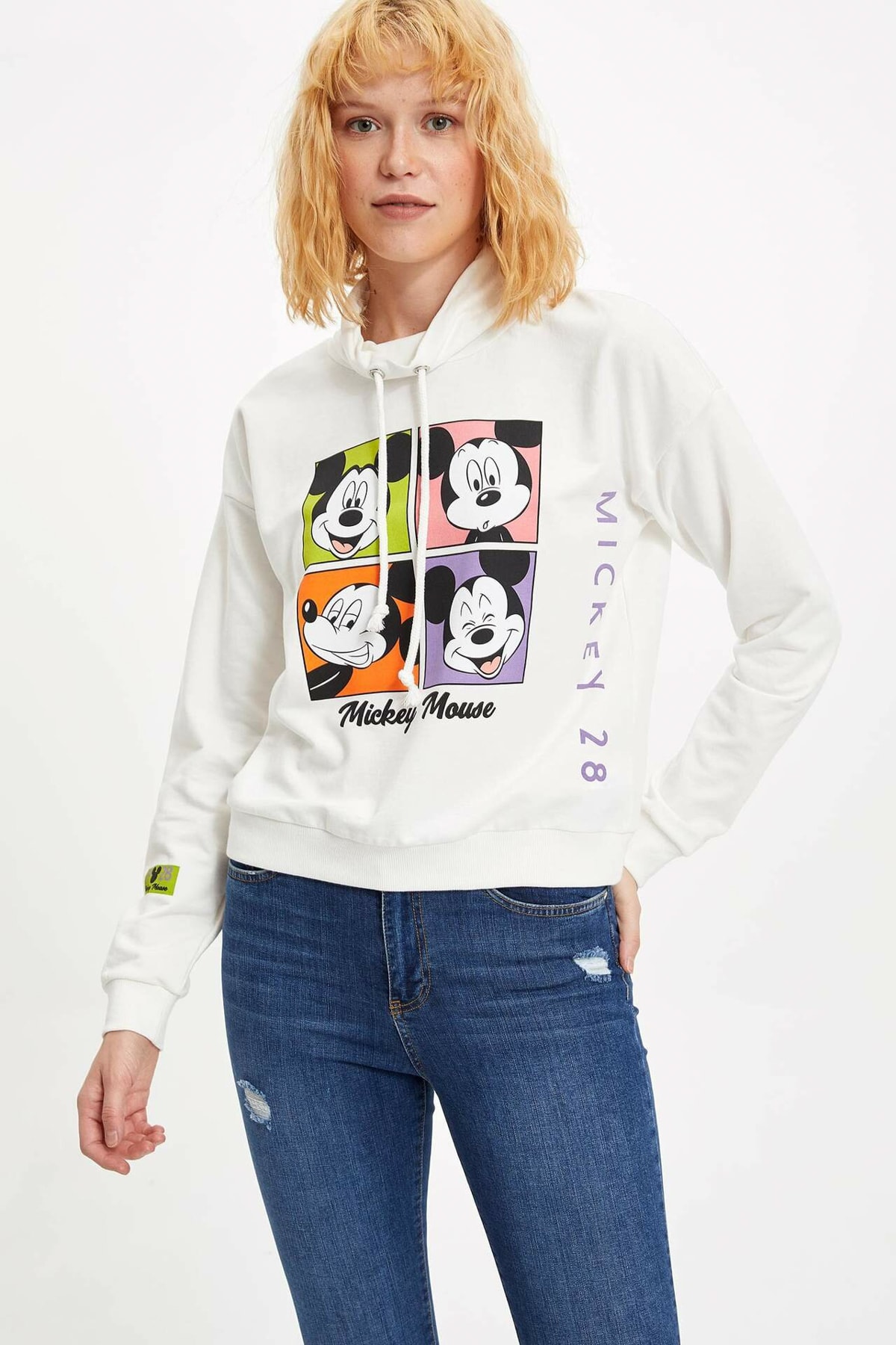 Defacto mickey mouse sweatshirt clearance