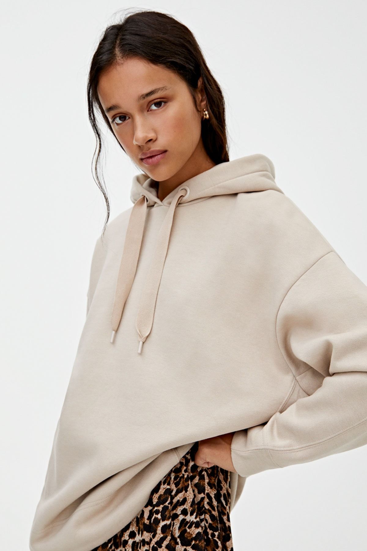 pull bear kadin tas rengi farkli renklerde oversize kapusonlu sweatshirt 09596323 fiyati yorumlari trendyol