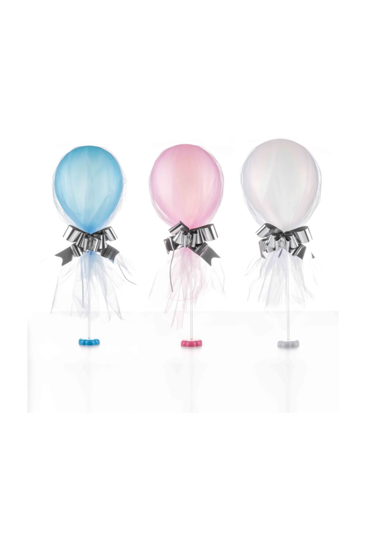 Cansüs Tül Kaplamalı Balon Ve Papatyalı Standı Mavı