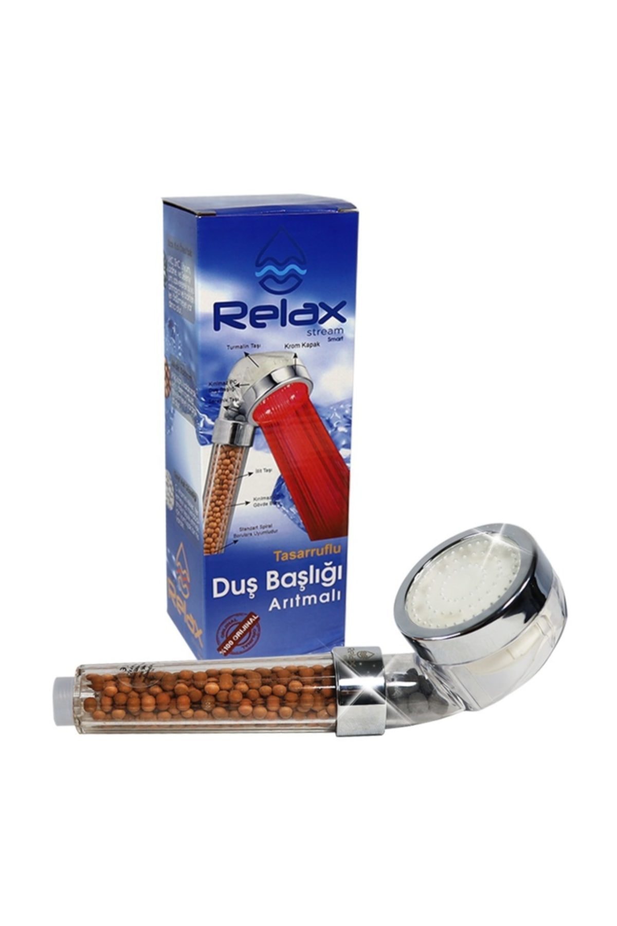 Relax Stream Led Işıklı %50 Su Tasarruflu Duş Başlığı Kokulu Ve Arıtmalı Duş Başlığı - 3  Adet