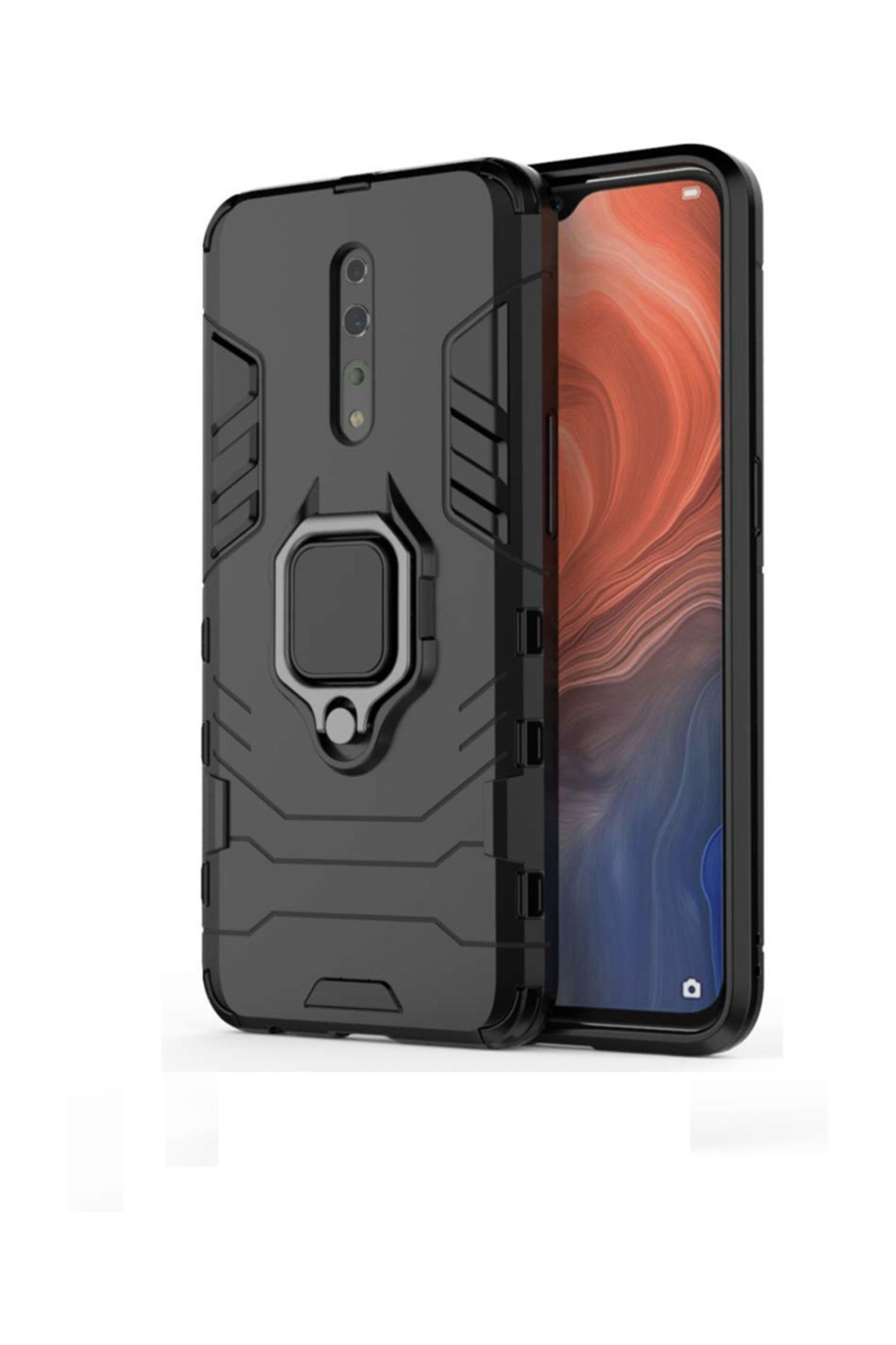microcase oppo reno z batman serisi yuzuk standli armor kilif siyah fiyati yorumlari trendyol