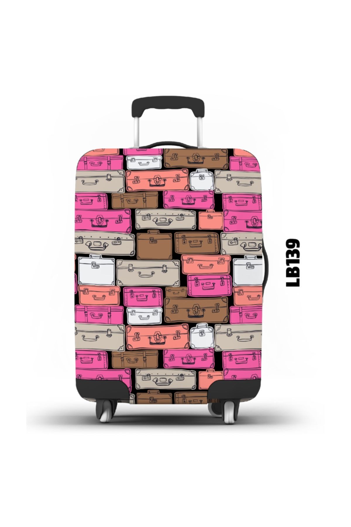 LUGGBAG Desenli Unisex Valiz Kılıfı Lb139 L