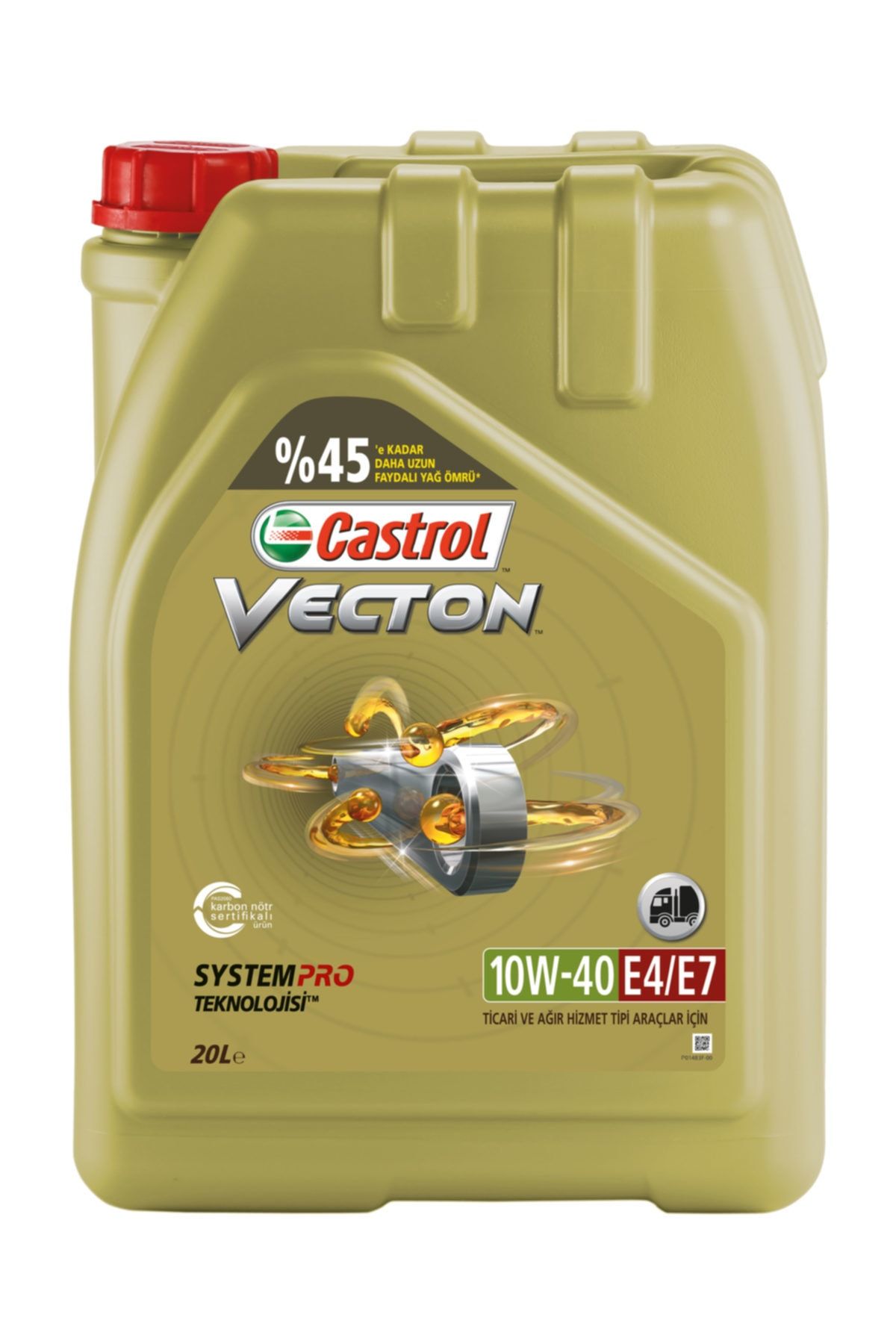 CASTROL Vecton Long Drain 10w-40 E4/e7  Motor Yağı 20 lt.