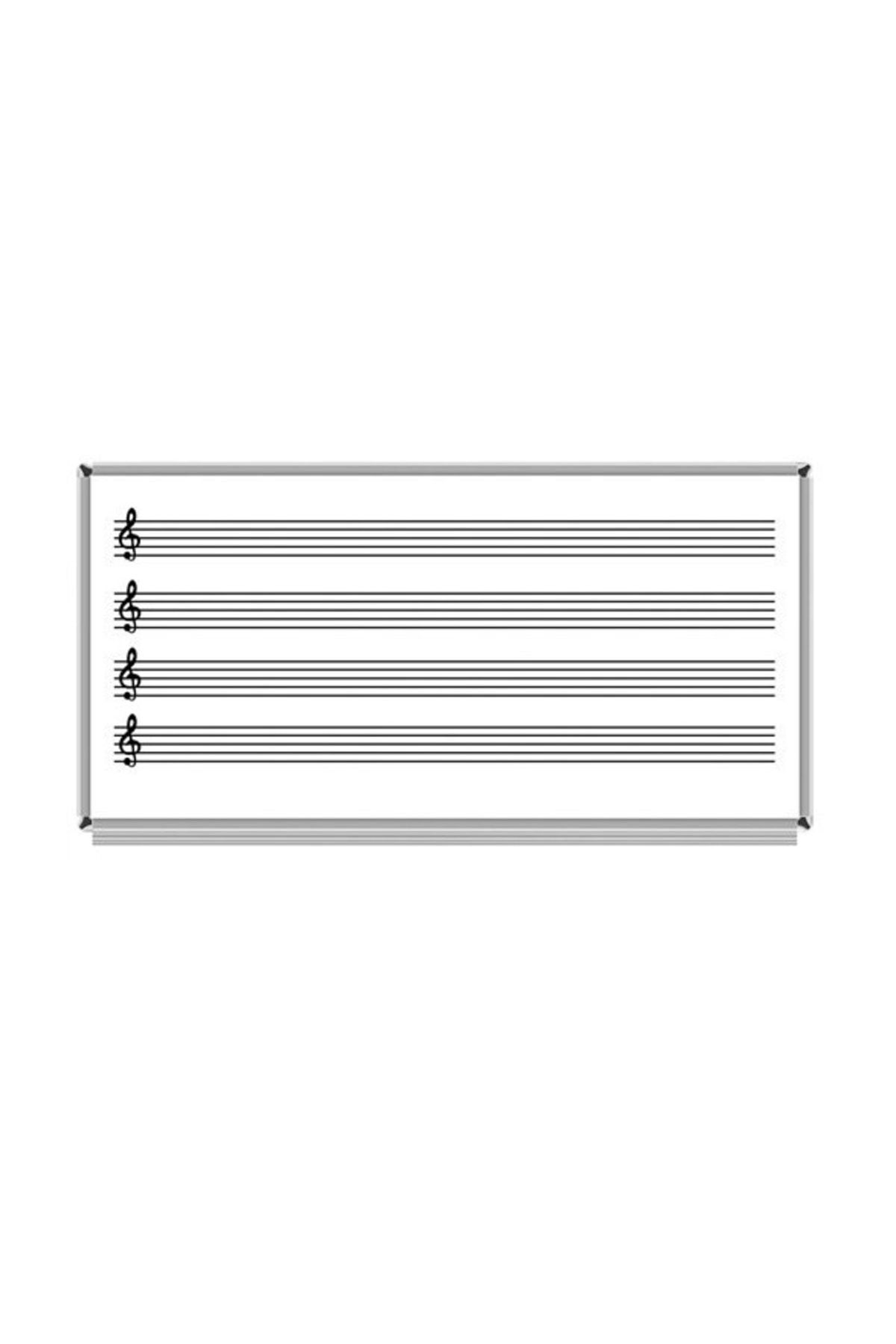 AKYAZI 120x200 Laminat Müzik Çizgili Yazı Tahtası