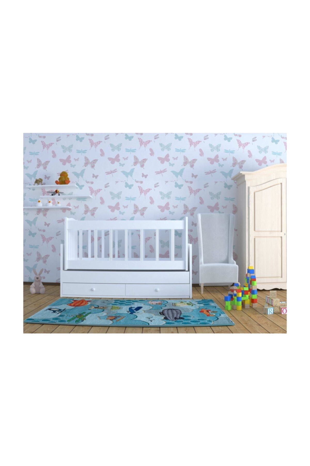 Diger Karakterler Decorfine Ahşap Sallanır Beşik Çift Çekmeceli