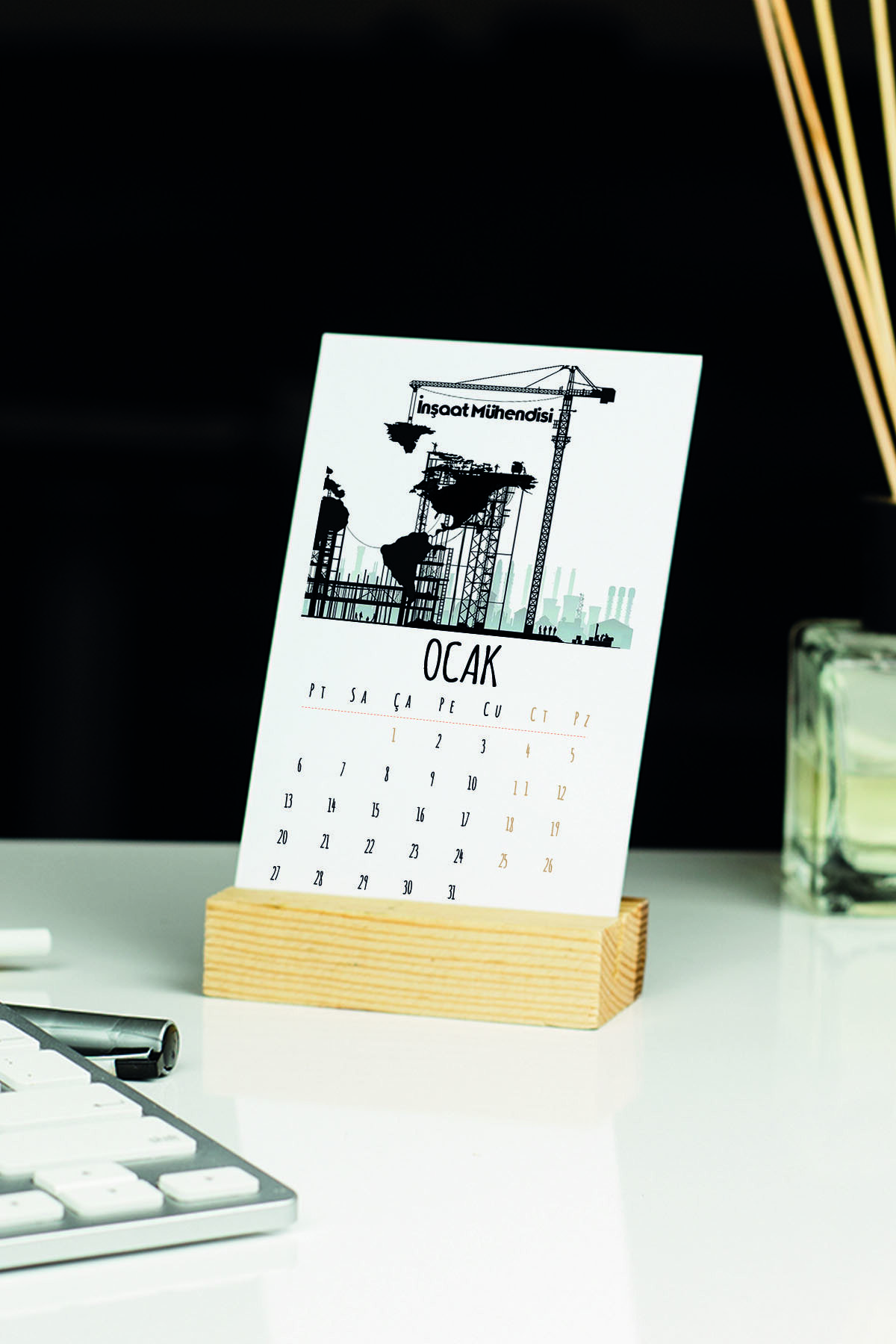 Hediyelen 2022 Inşaat Mühendisi Masa Takvimi