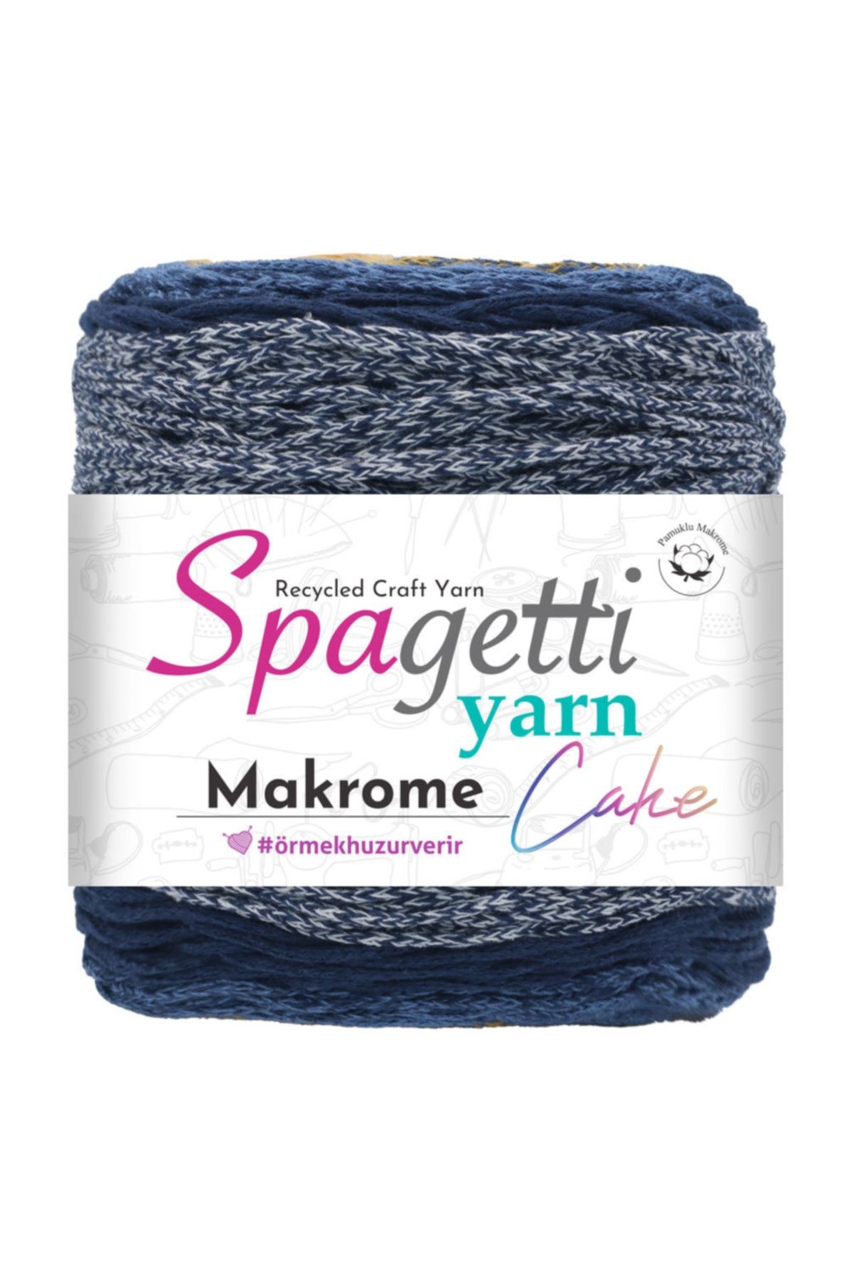 Spagettiyarn Spagetti Yarn Makrome Cake Deniz Işıltısı