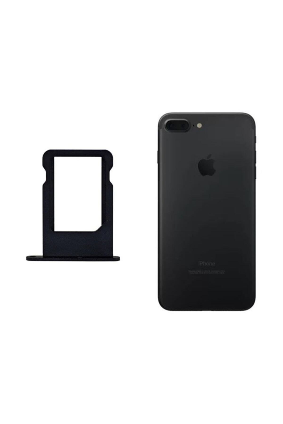 EgeTech E&t-trade Apple Iphone 8 Sim Kart Kapak Aparatı Metal Çekmece - Siyah
