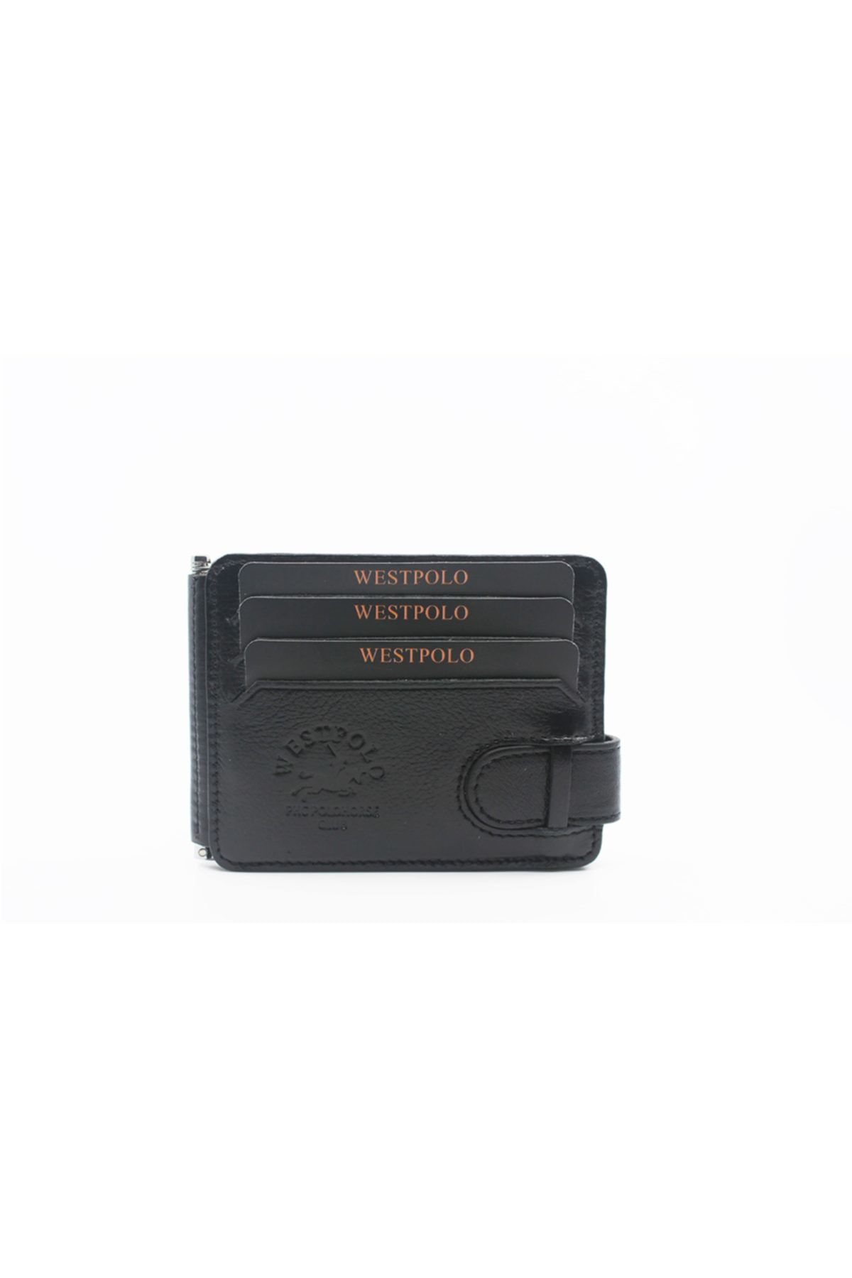 WEST POLO CÜZDAN West Polo Para Klipsli Deri Siyah-taba Erkek Cüzdan Kartlık W22041575