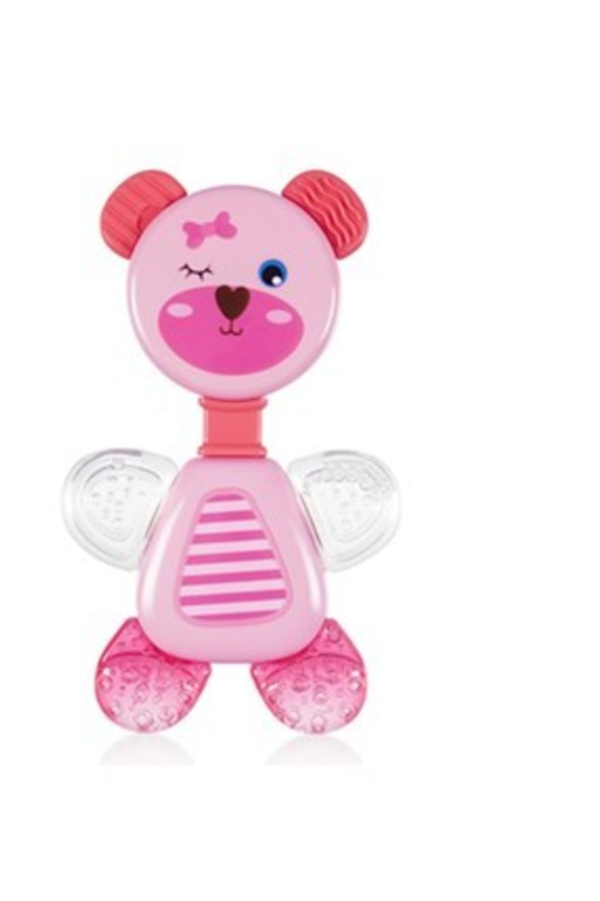 Bebedor B-518 Çıngıraklı Sulu Diş Kaşıyıcı / Dişlik Pembe