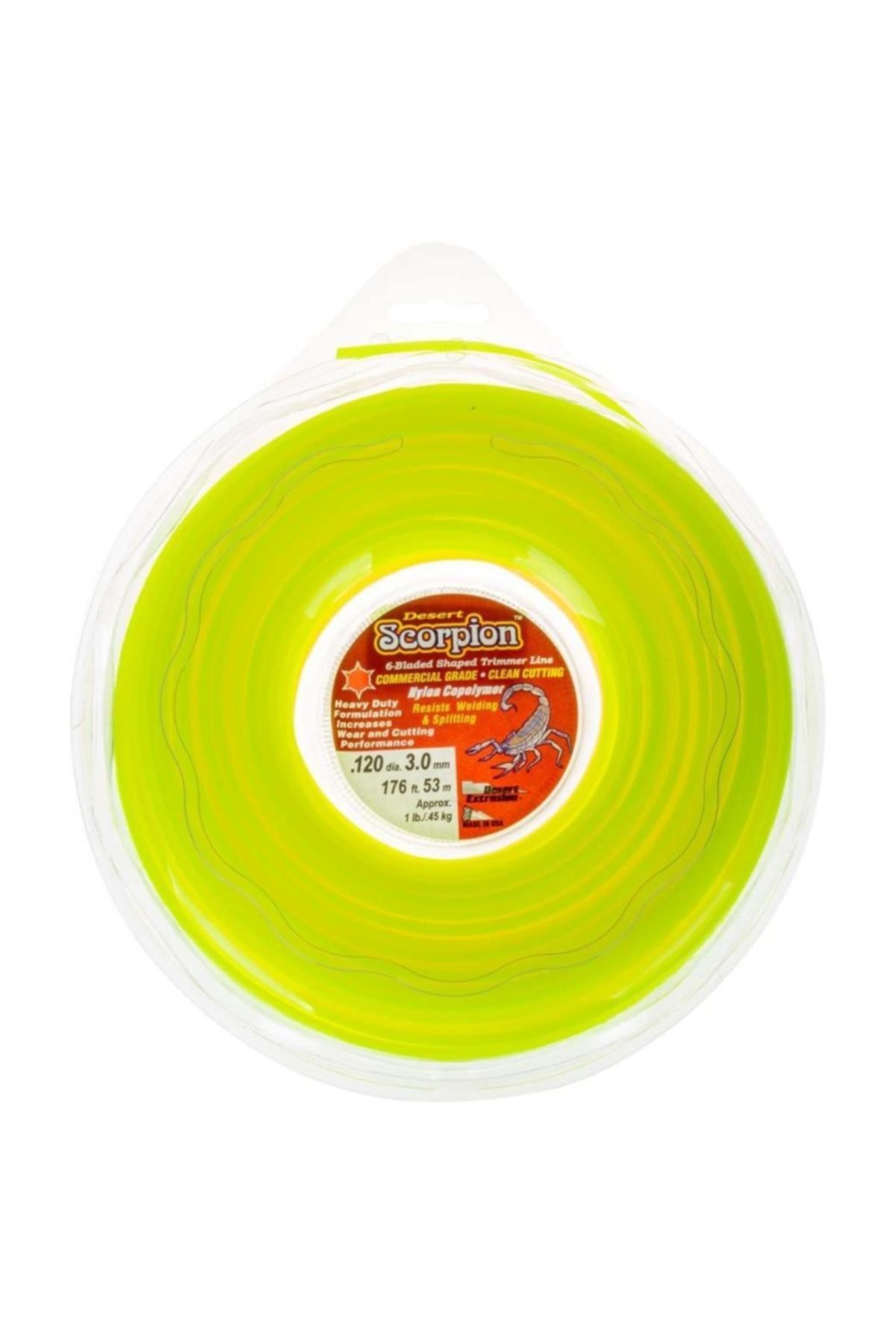 Scorpion Misina Motorlu Tırpan 3.3 Mm 45 M Altı Köşe Sarı