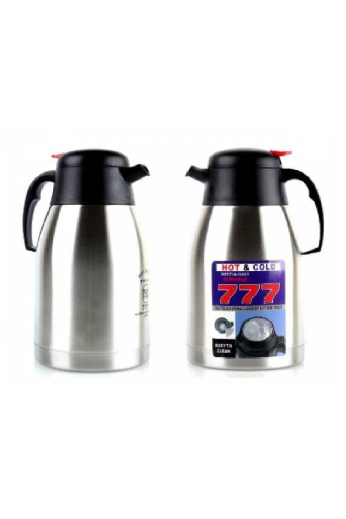 777 CAY 777 Japan Süper 2 Litre 18/10 Çelik Çay Su Termos Inox Sürahi Tipi Termos 6-8 Saat Koruma