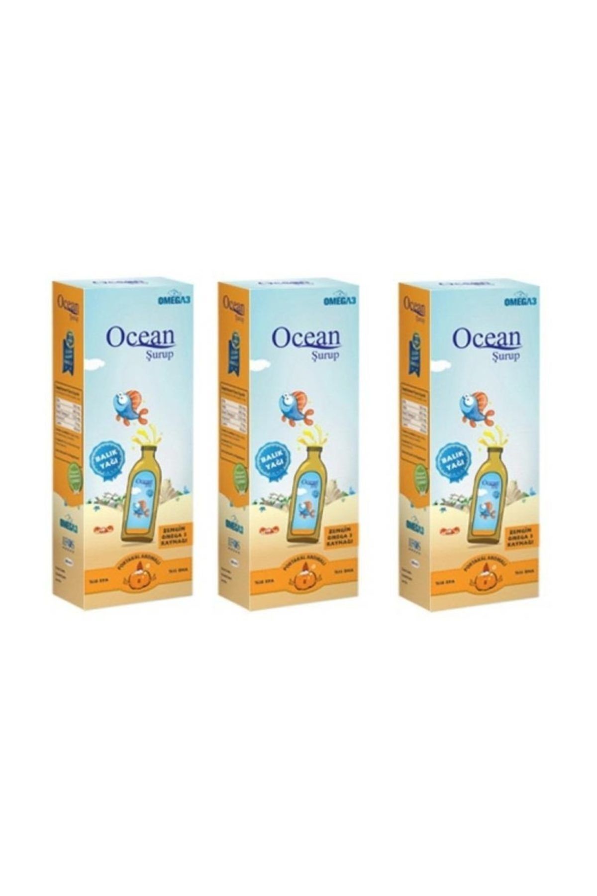 Orzax Balık Yağı Şurup Portakal Aromalı 3 X 150 ml