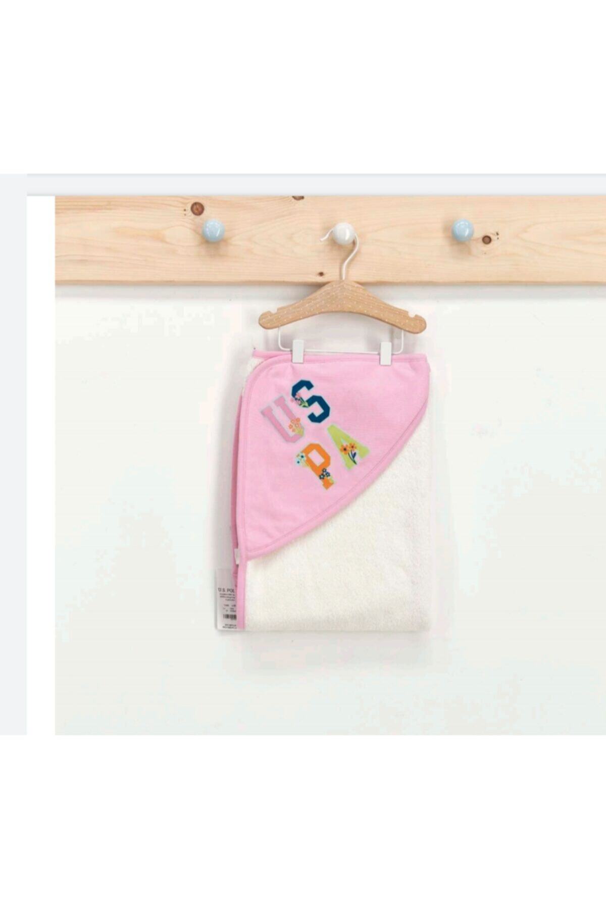 U.S. Polo Assn. Kids Kız Bebek Krem Lisanslı Flowers Havlu