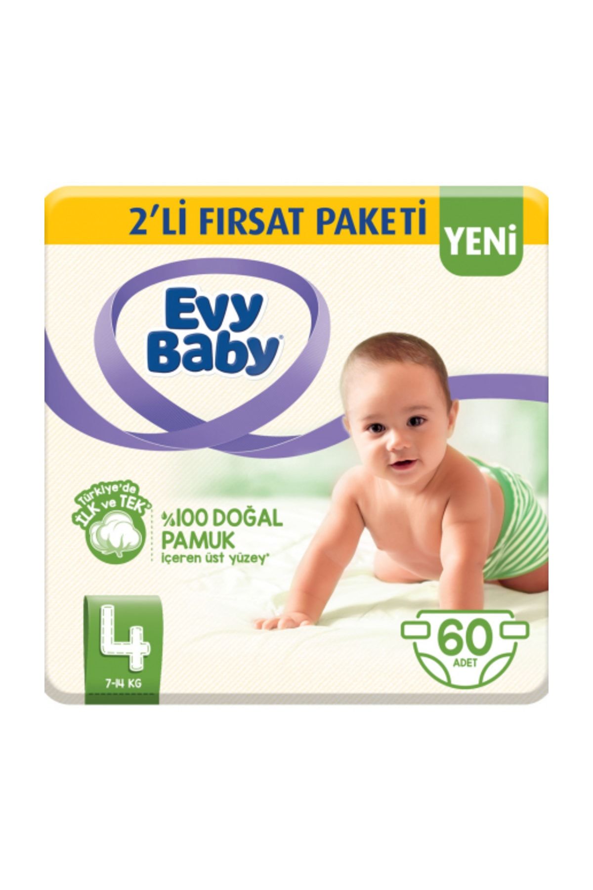 evy baby bebek bezi 4 beden maxi 2 li firsat paketi 60 adet fiyati yorumlari trendyol