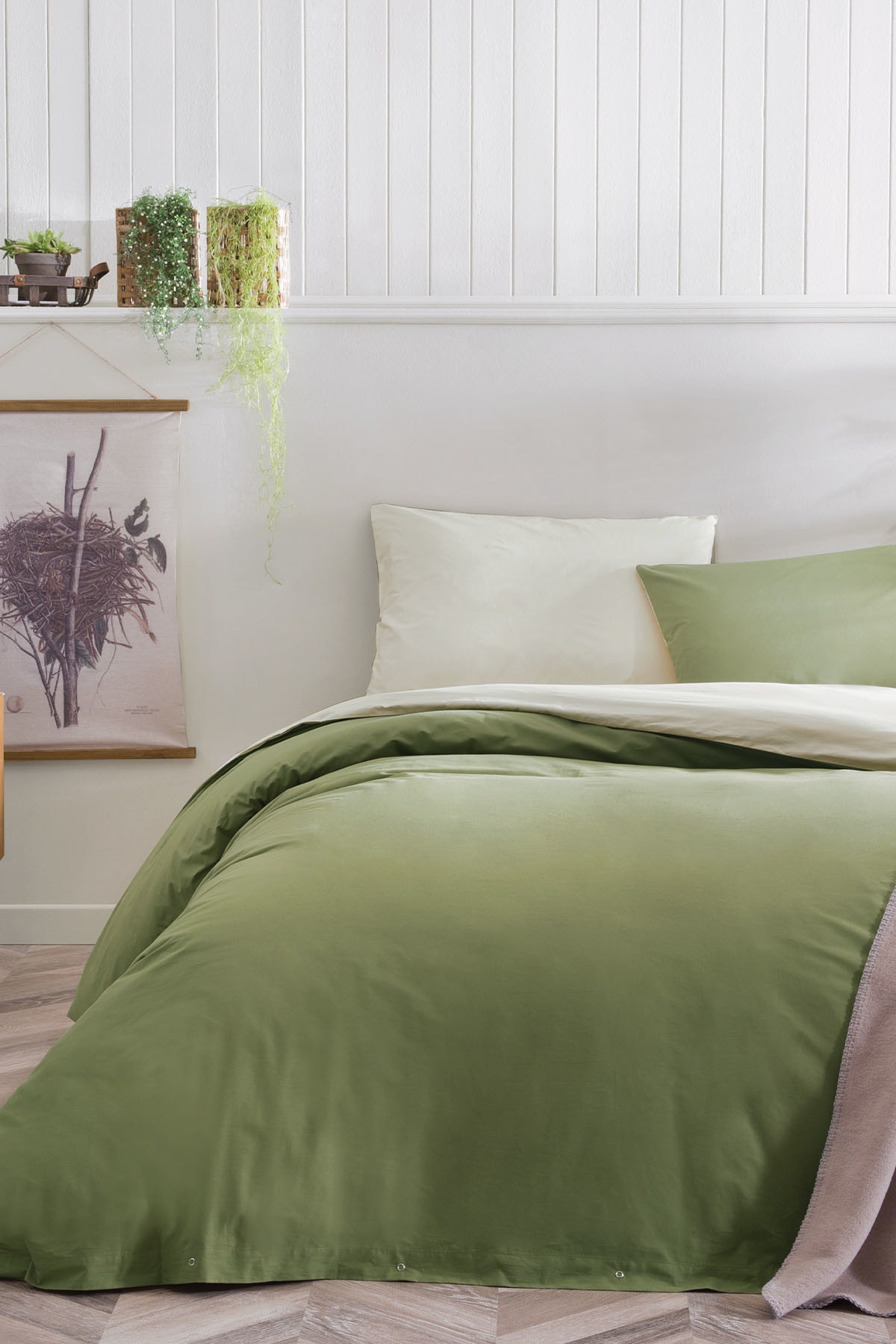 Yatas Carla Cift Kisilik Ranforce Nevresim Takimi Yesil Bej Fiyati Yorumlari Trendyol