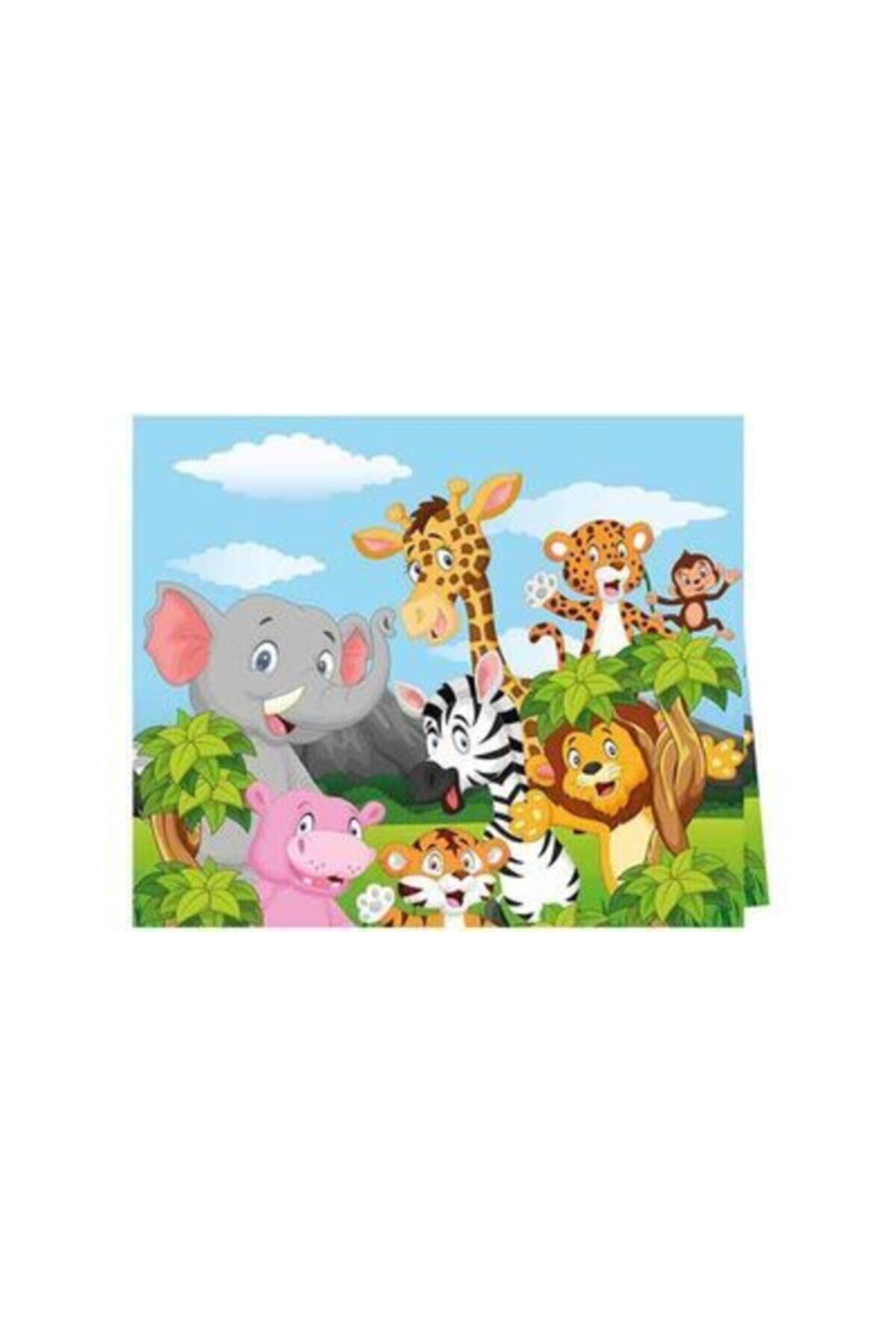 BalonEvi Safari Temalı Lisanslı Masa Örtüsü