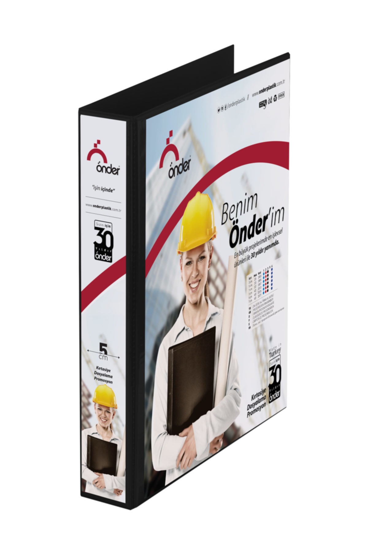 Önder Pvc A4 Firma Klasörü (sunum Klasörü) - 3 Cm - 4d Mekanizmalı Siyah