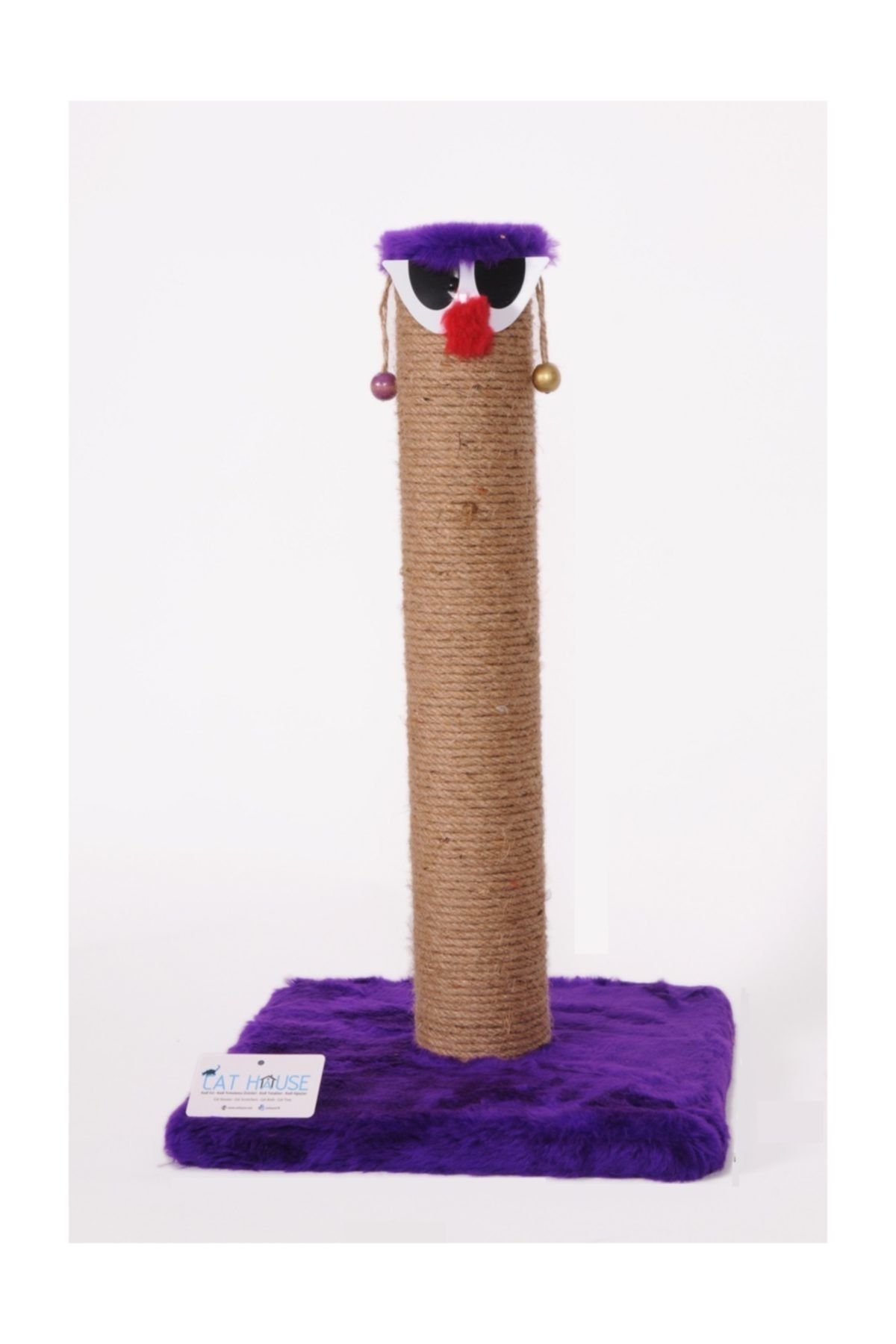 Cathause Cat Hause T05 Kalın Palyaço Kedi Tırmalama Mor 60 Cm