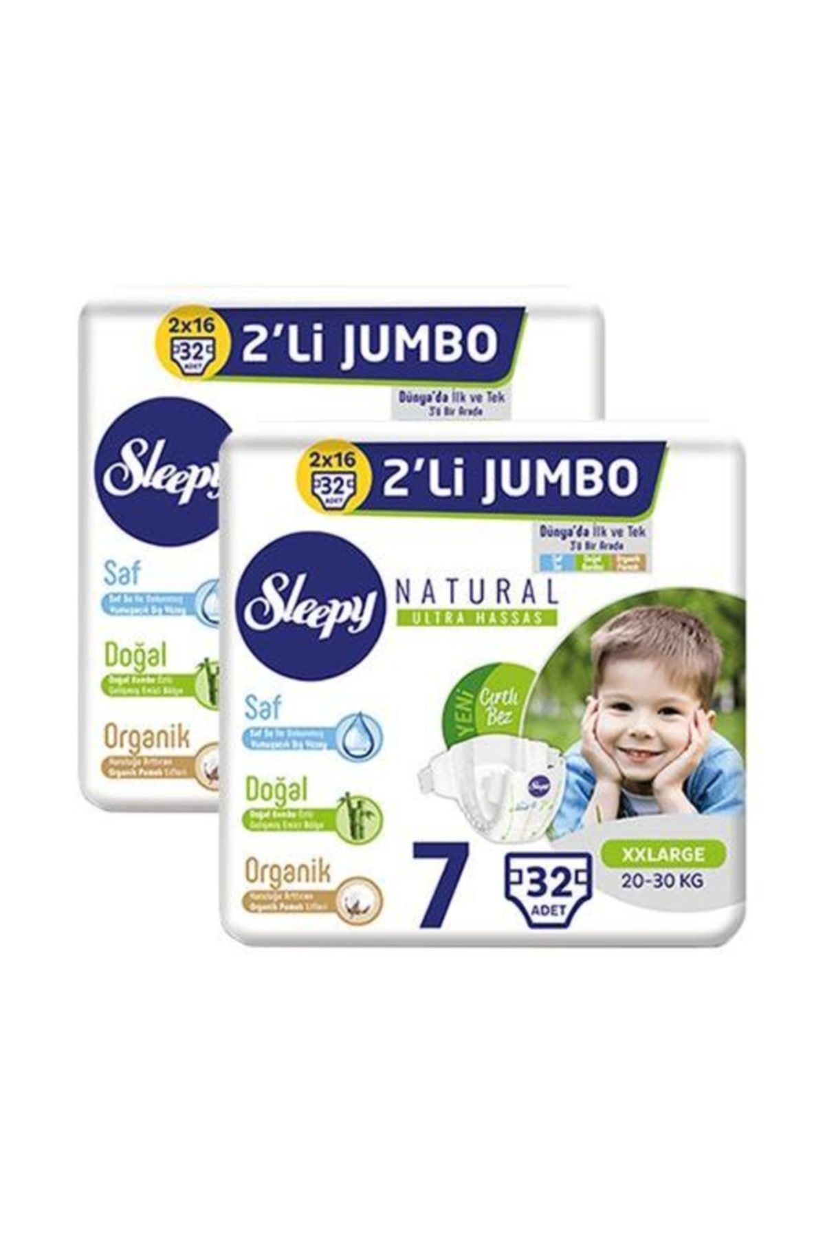 sleepy bebek bezi 2 li jumbo 7 numara 64 adet fiyati yorumlari trendyol