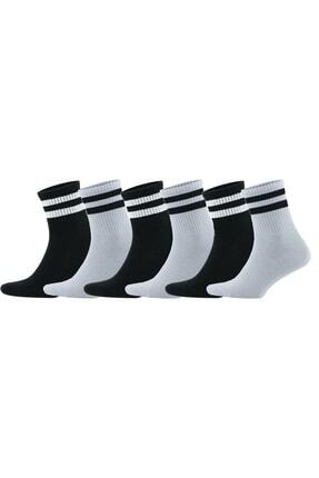 6 Çift Ekonomik Paket Erkek Kadın Unisex Çorap Soket Uzun Corap Renkli Desenli Kolej Çoraplar Image 0