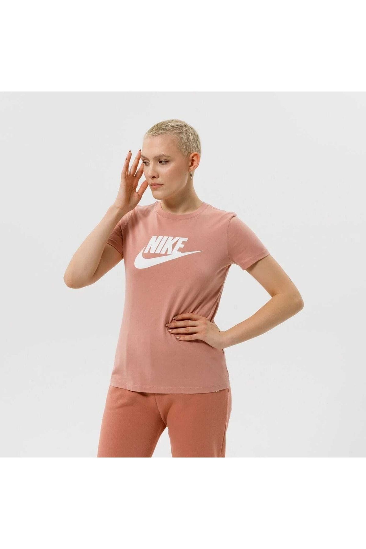 Nike W Nsw Tee Essntl Icon Futur Women s Pink Casual Style T Shirt
