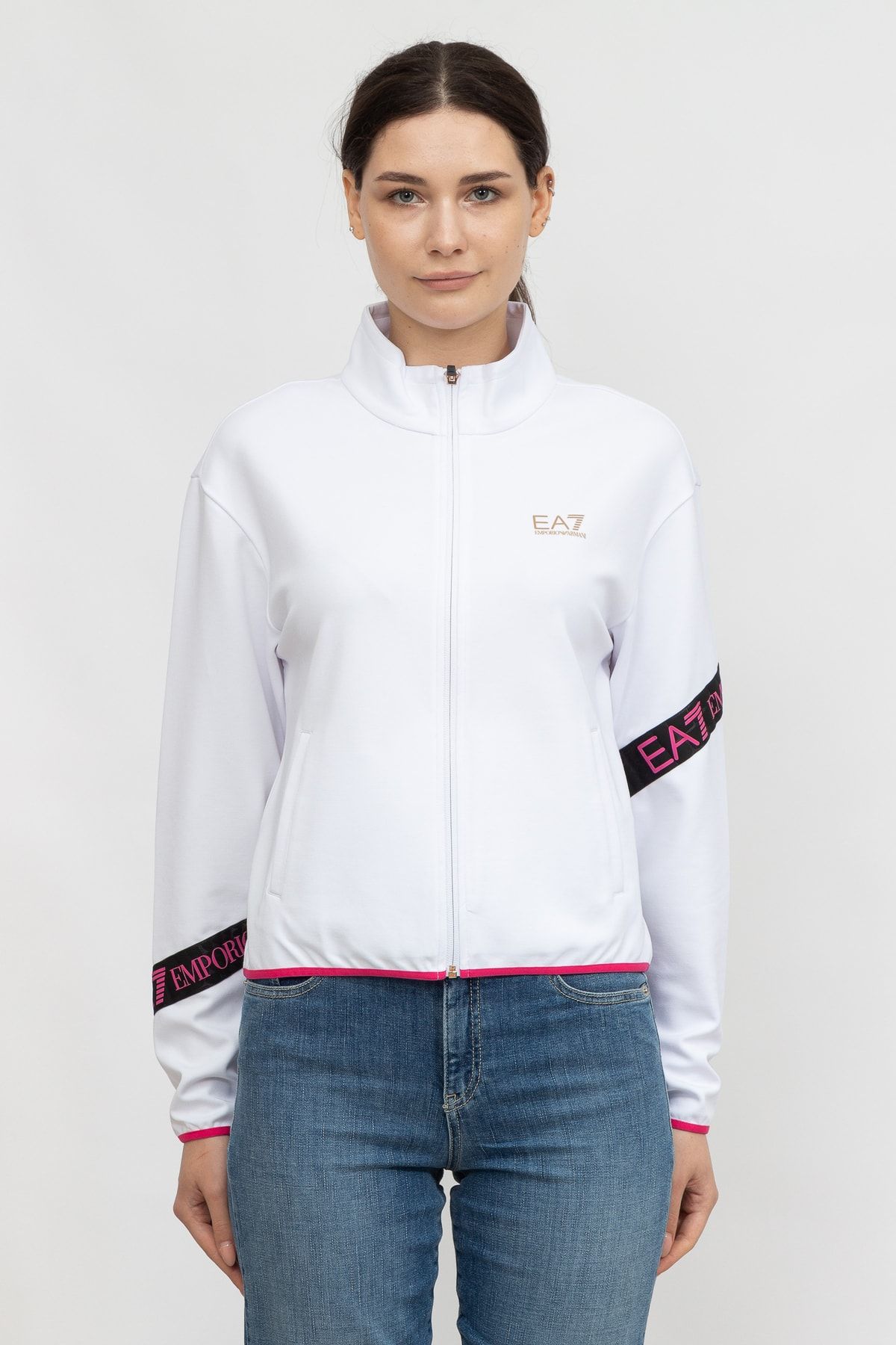 Ea7 sweatshirt white cheap